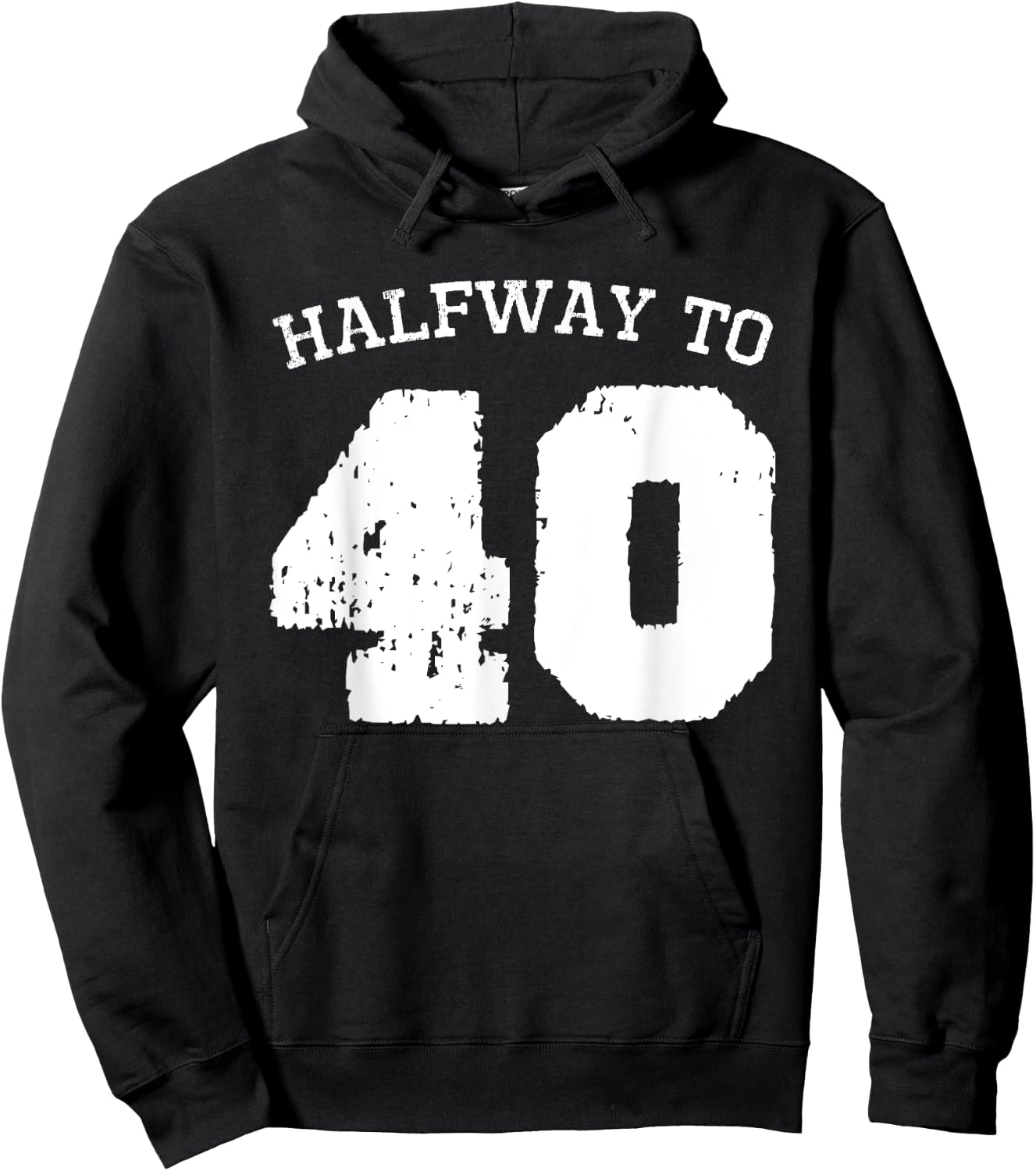 Halfway to 40 | 20th Birthday 20 Years Old Half-Way Funny Hoodie - Hoodie | Black
