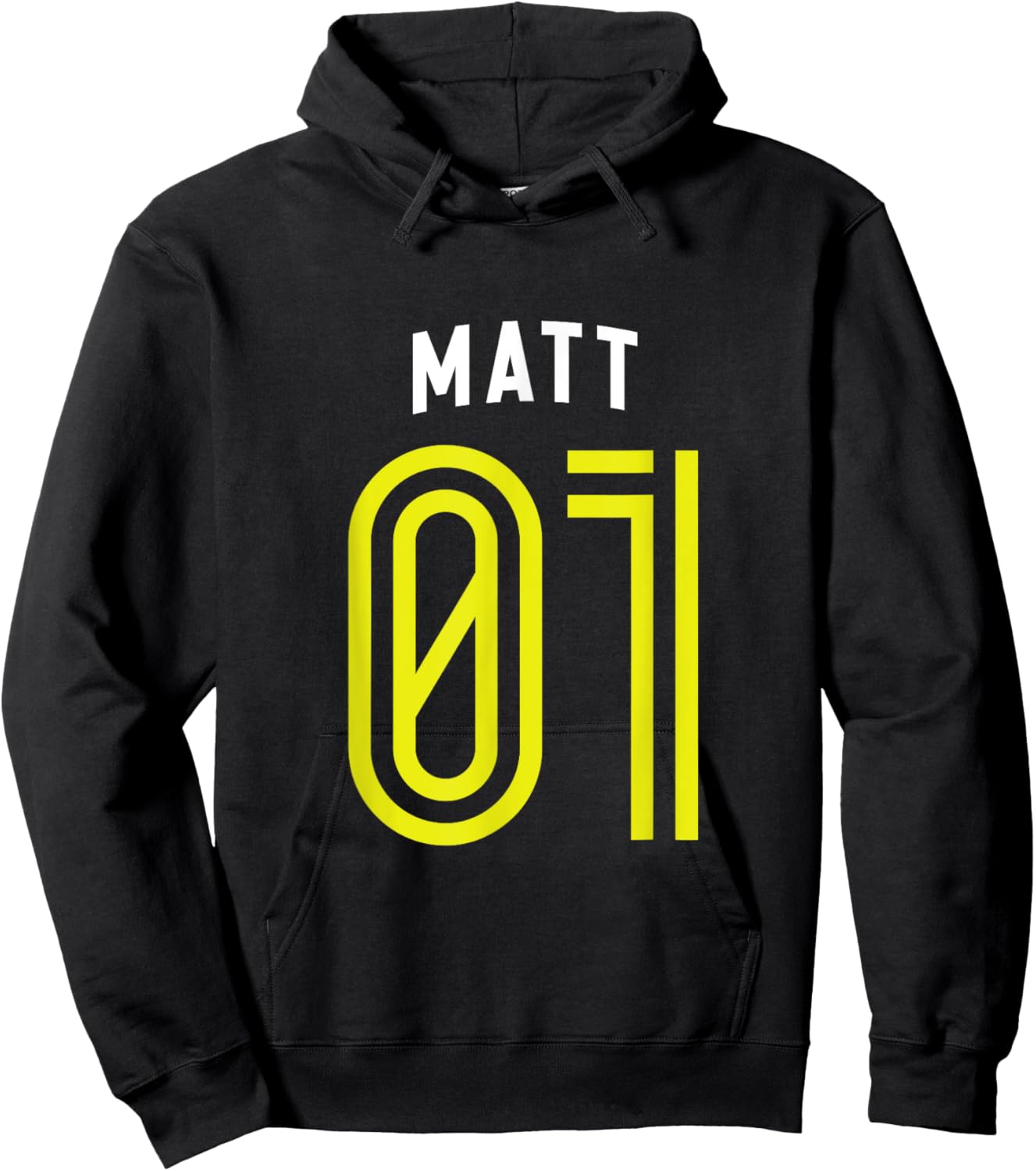 MATT 01 - Number One Team Sports Fan Varsity Style Hoodie - Hoodie | Black
