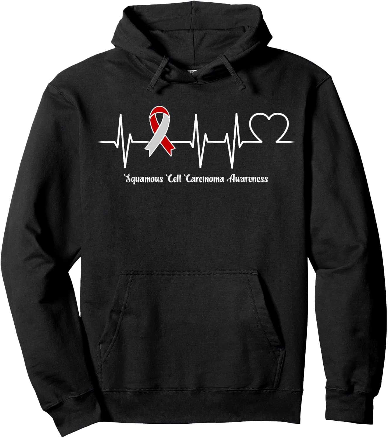 Heartbeat Squamous Cell Carcinoma Warrior Hoodie - Hoodie | Black