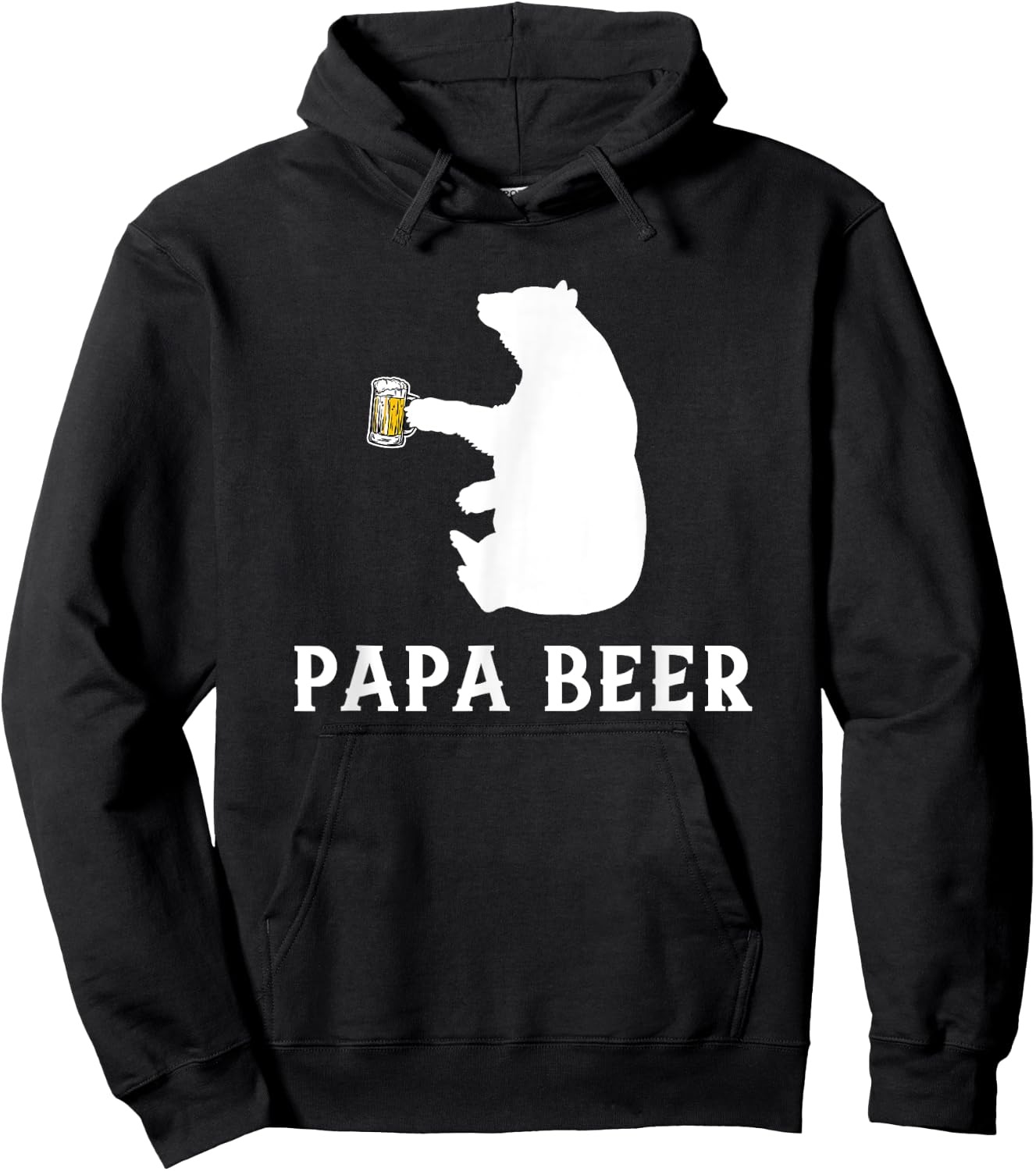 Papa Beer Shirt, Papa Bear Father's Day Gift Hoodie - Hoodie | Black