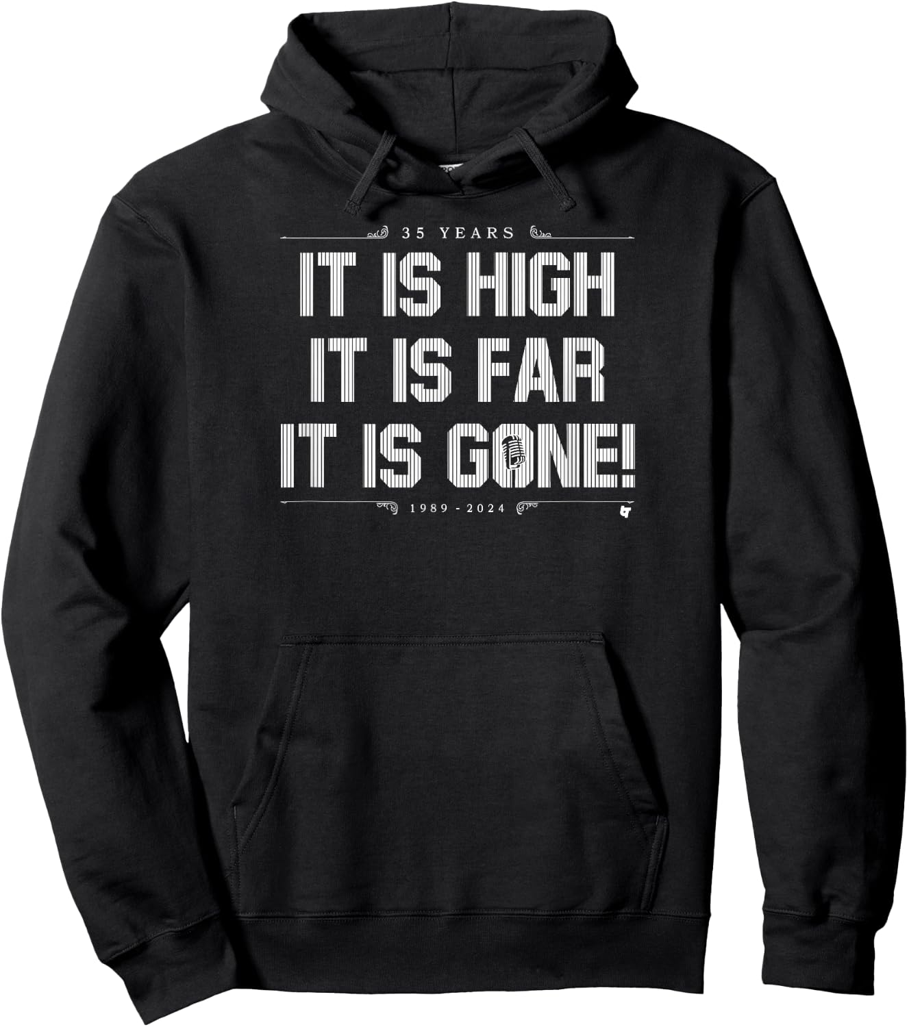 It is High It is Far It is Gone - New York Baseball Hoodie - Hoodie | Black
