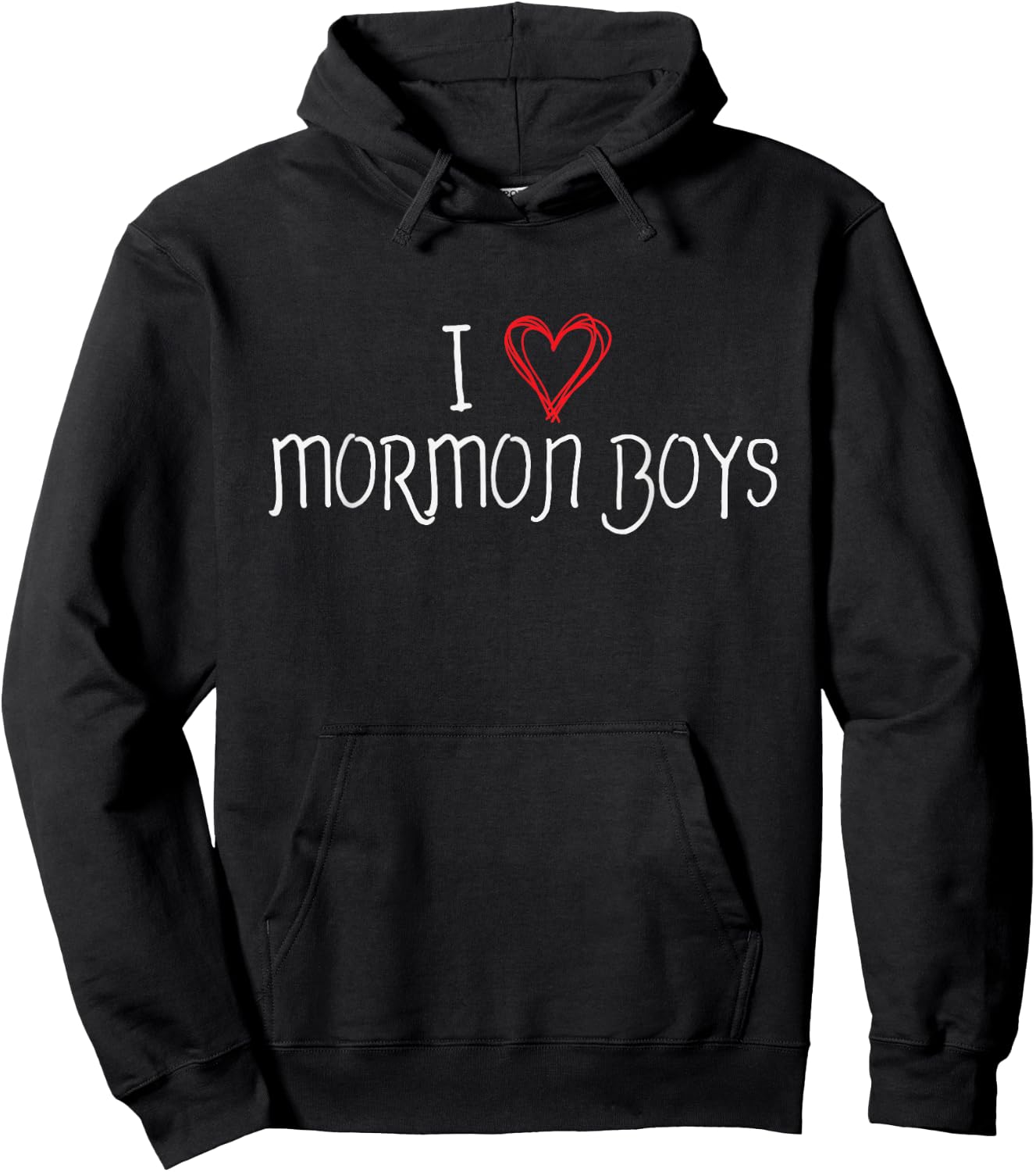 I Heart Love Mormon Boys Cute Funny LDS Hoodie - Hoodie | Black