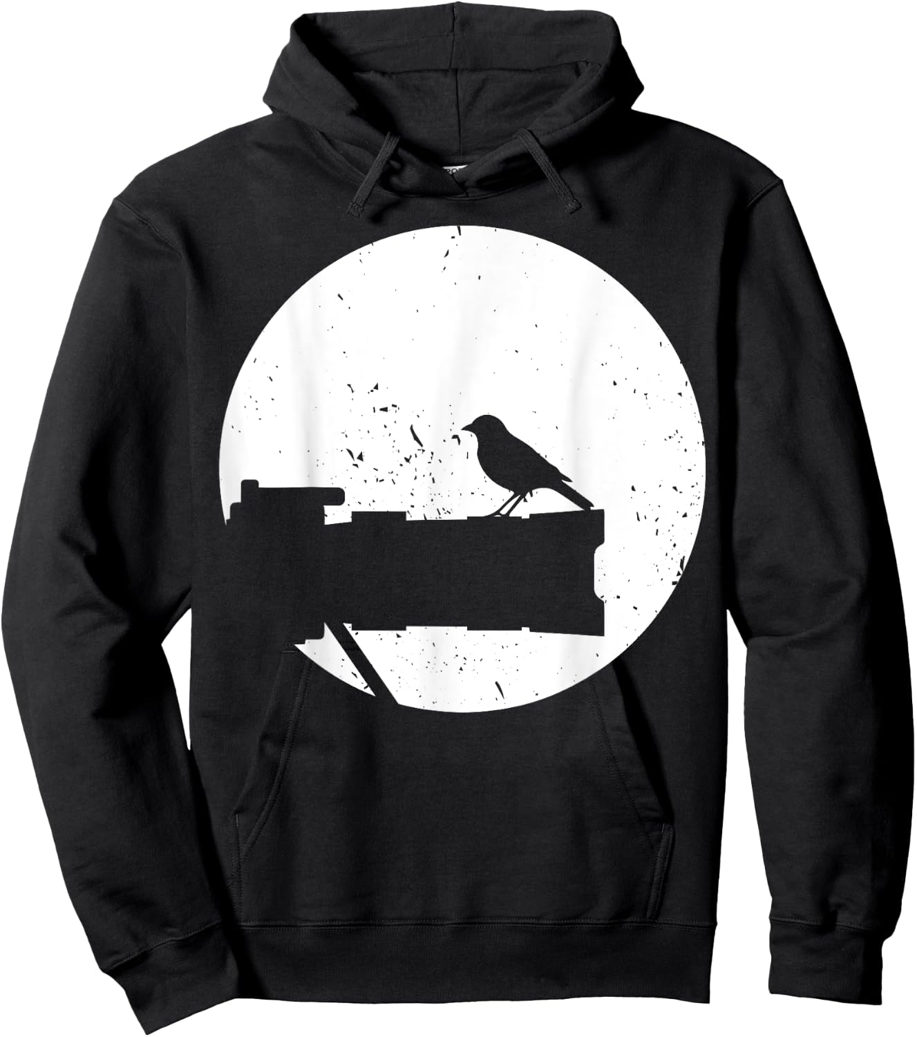 Nature Photography - Long Lens - Bird On Camera Photographer Hoodie - Hoodie | Black