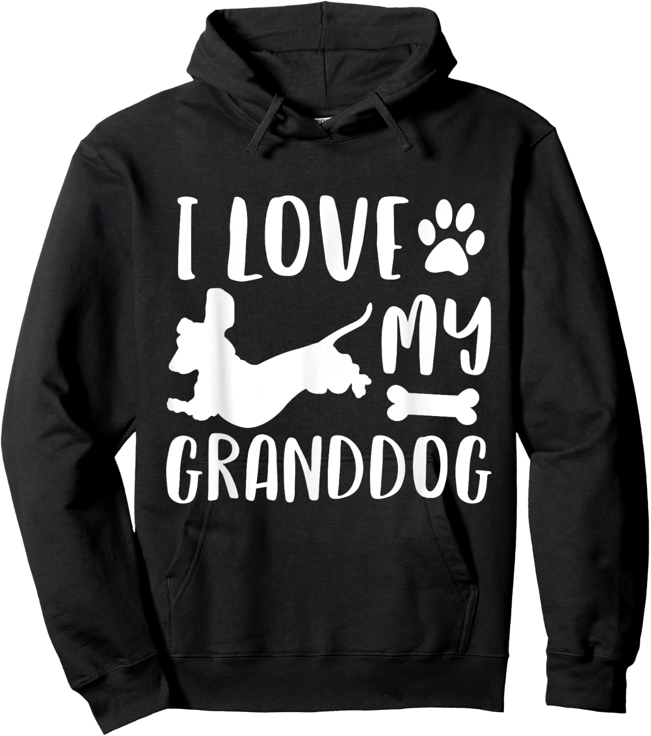 Dachshund Dog Grandma Grandpa Shirt Granddog T Shirt Gift Women Girls Kids Hoodie - Hoodie | Black