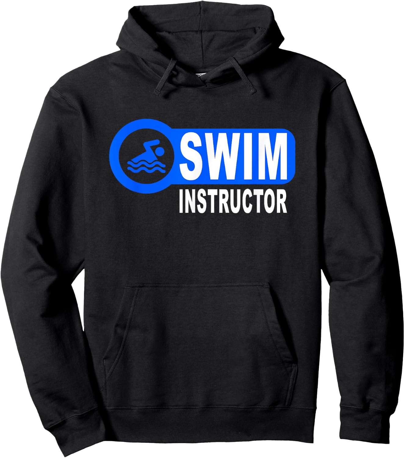 Swim Instructor Swimming Teacher Swimmer in Pool Graphic Art Hoodie - Hoodie | Black