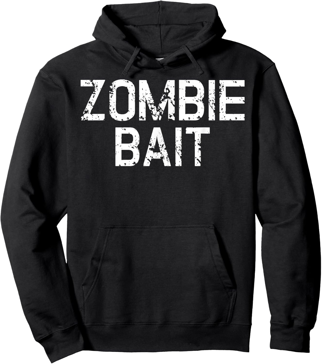 Funny Scary Simple Zombie Bait Hunter Halloween Costume Hoodie - Hoodie | Black