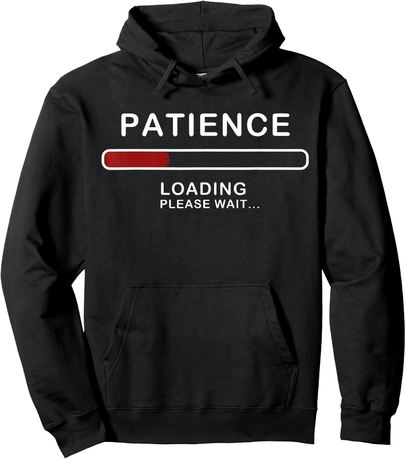 Patience Loading Please Wait Funny Jokes Sarcastic Patience Hoodie - Hoodie | Black