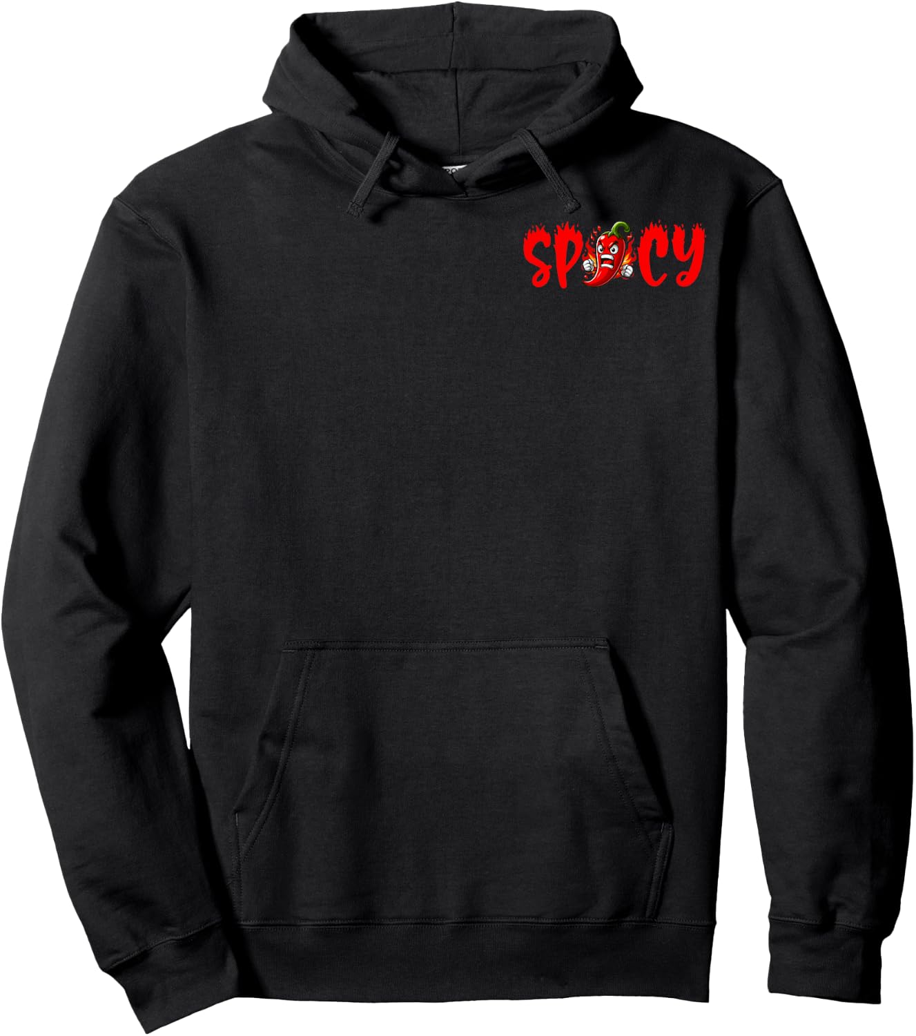 Funny Spicy Pepper Hot Sauce Lovers Minimalist Hoodie - Hoodie | Black
