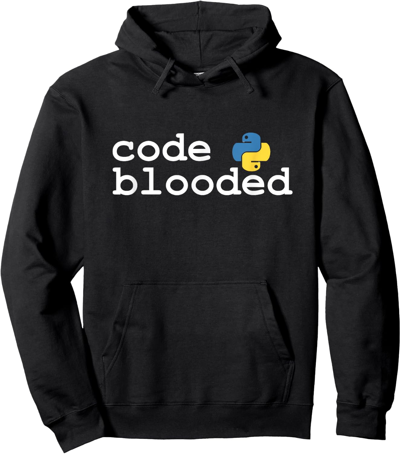 Code blooded. Python funny coder programmer retro joke Hoodie - Hoodie | Black