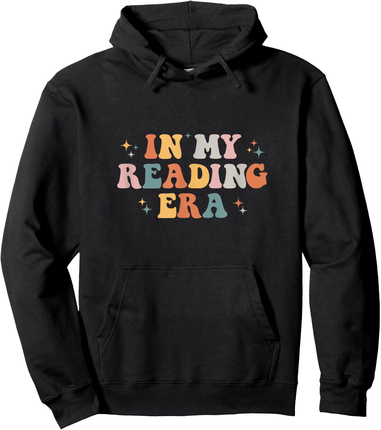 In My Reading Era Groovy Reader Librarian Teacher Book Lover Women Hoodie - Hoodie | Black