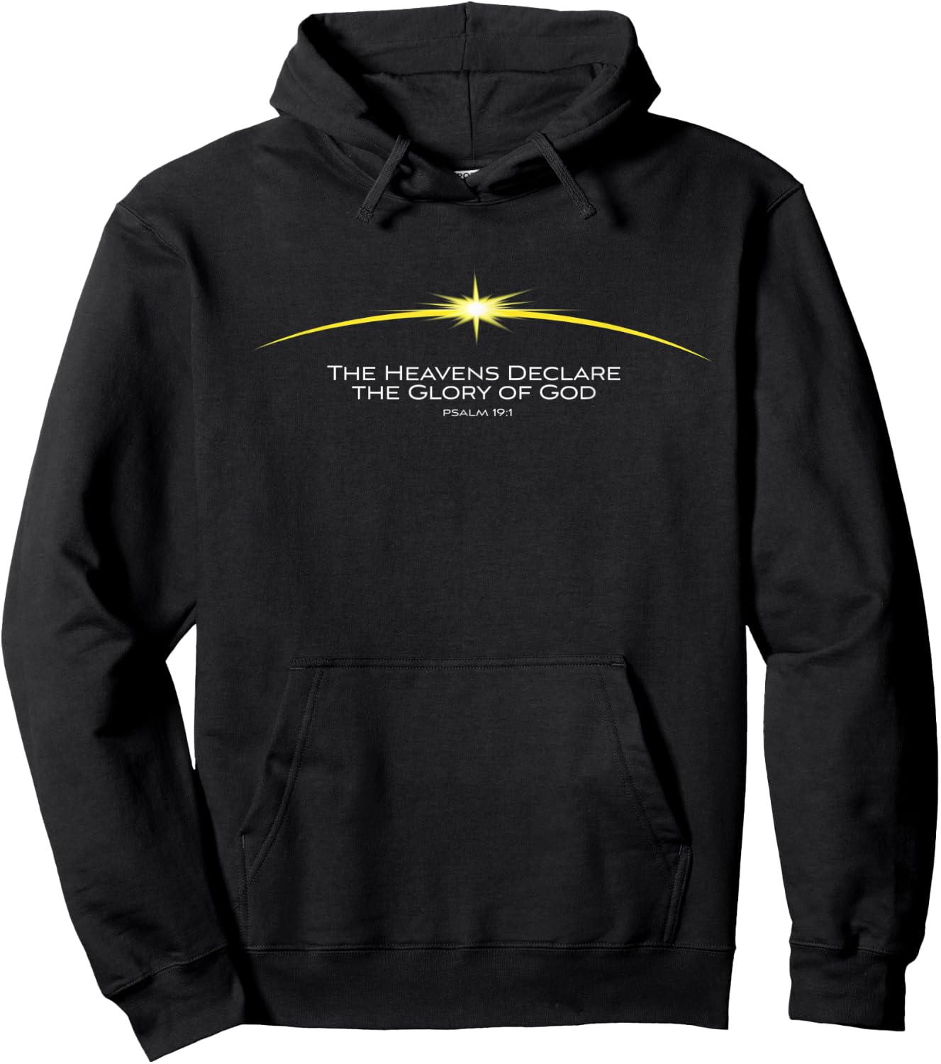 Psalm 19:1 The Heavens Declare the Glory of God Christian Hoodie - Hoodie | Black