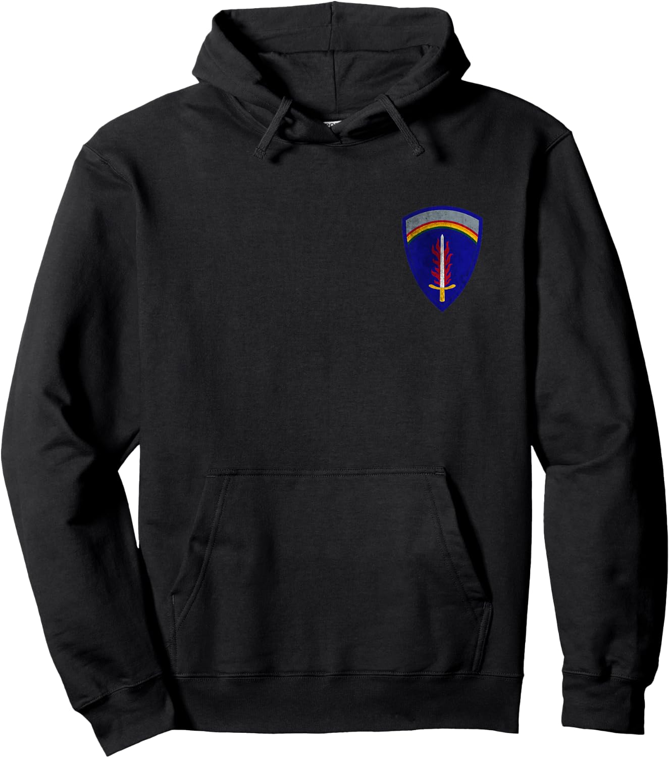 USAREUR Patch Europe Military Logo Veteran Papa Christmas Hoodie - Hoodie | Black