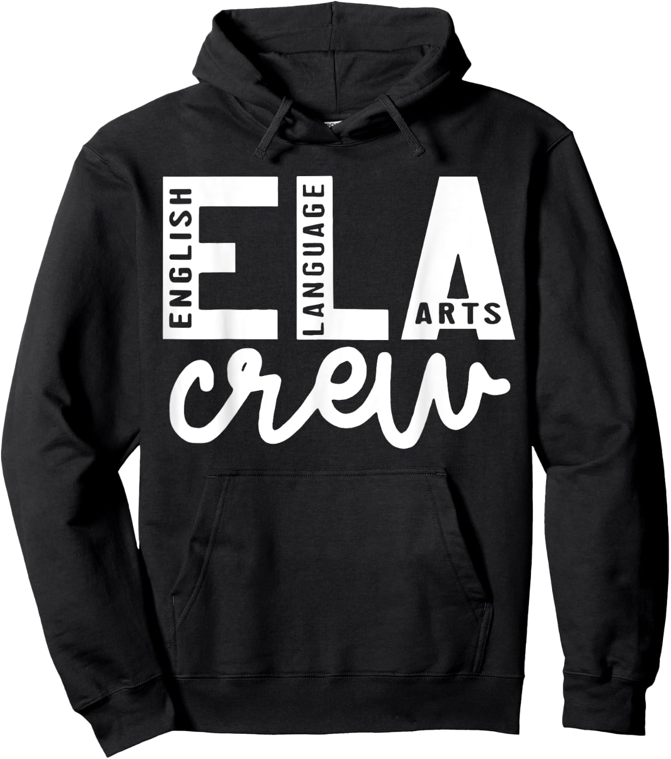English Language Art Teacher Crew ELA Squad English Teacher Hoodie - Hoodie | Black