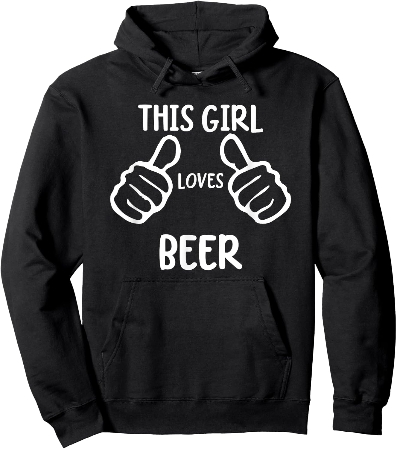 Funny Beer Lover Beer Drinker This Girl Loves Beer Hoodie - Hoodie | Black