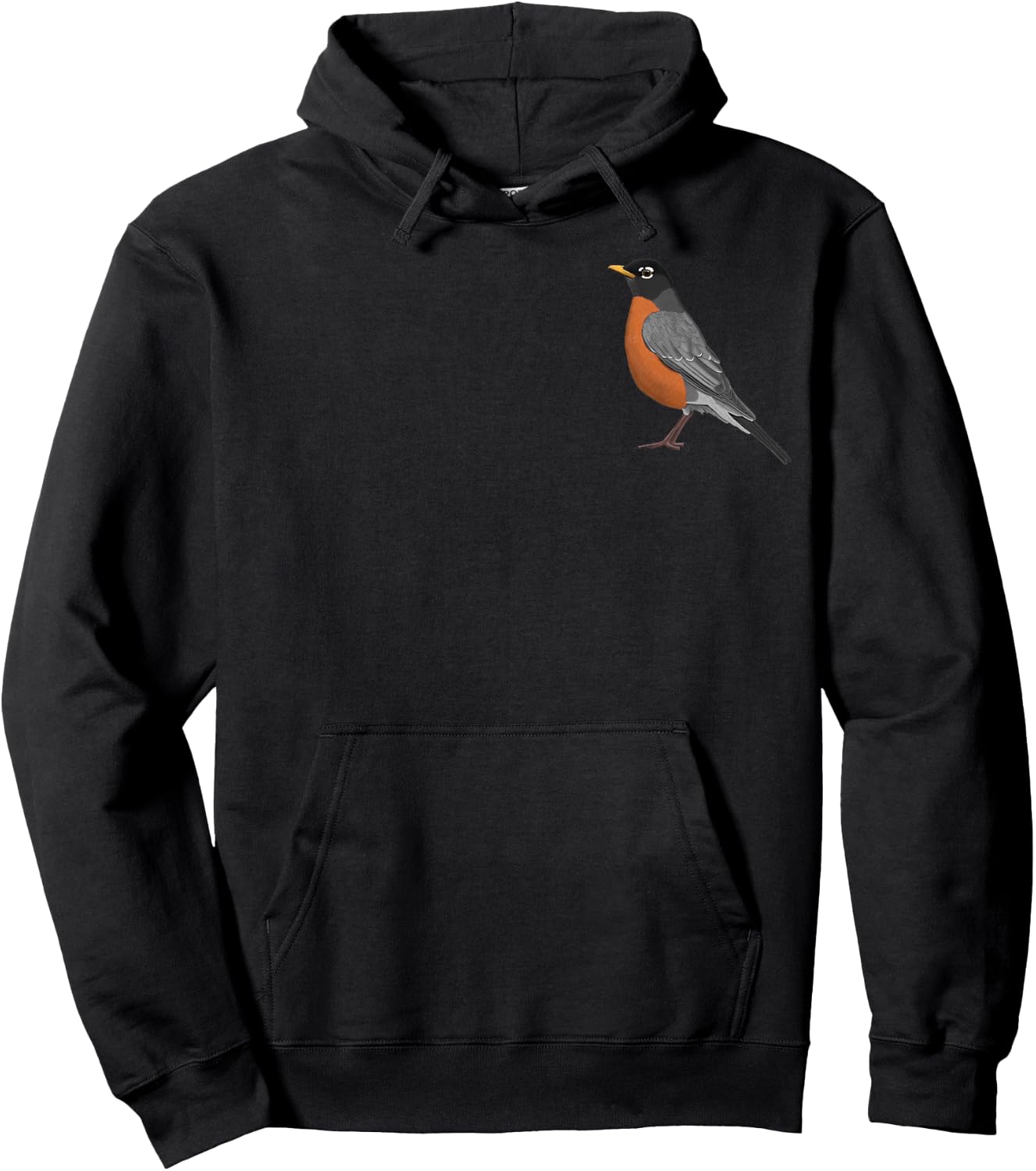 American Robin Bird Birder Birdlover Birdwatcher Animal Hoodie - Hoodie | Black