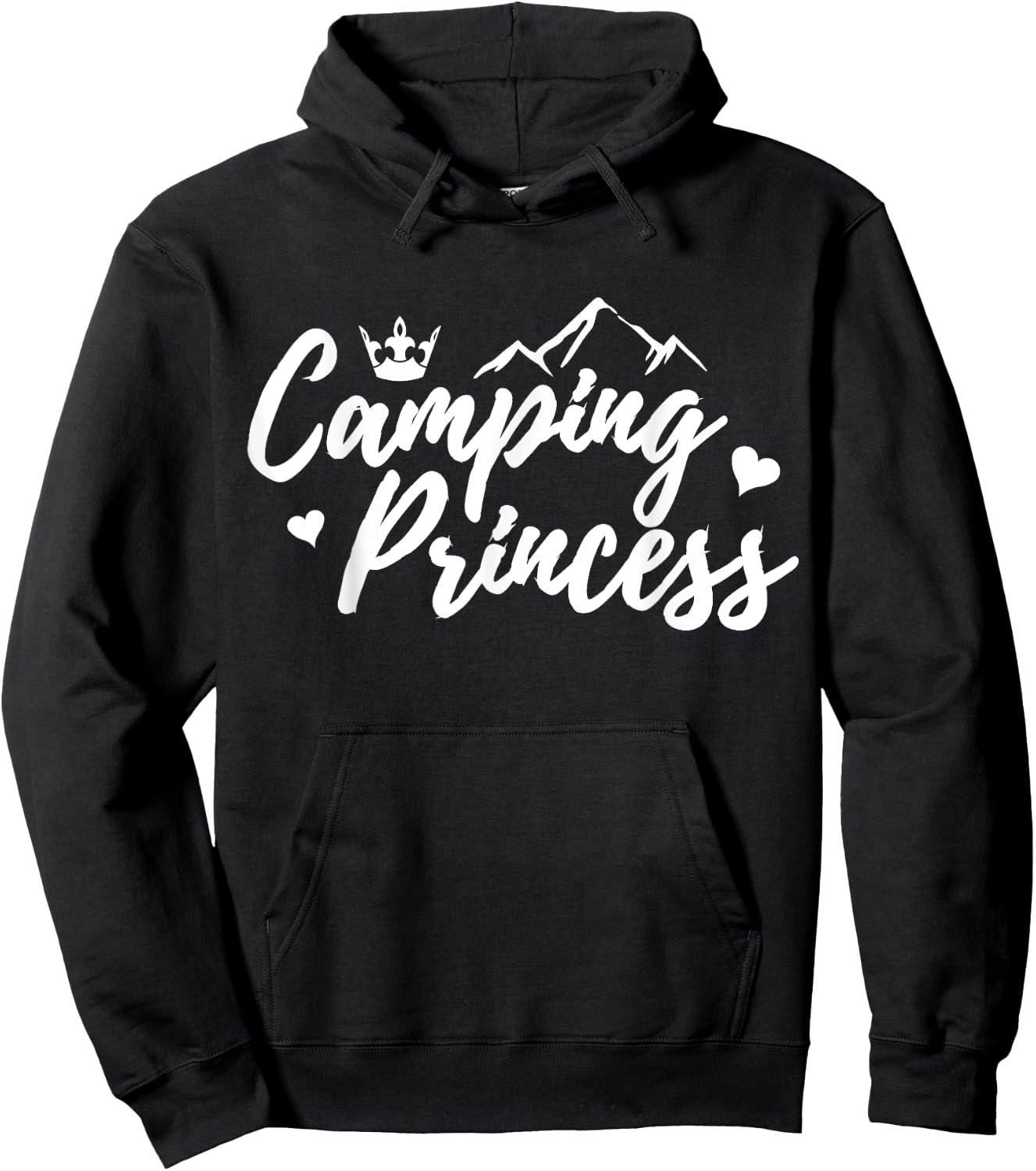 Camping Princess Camper Queen Crown Hoodie - Hoodie | Black