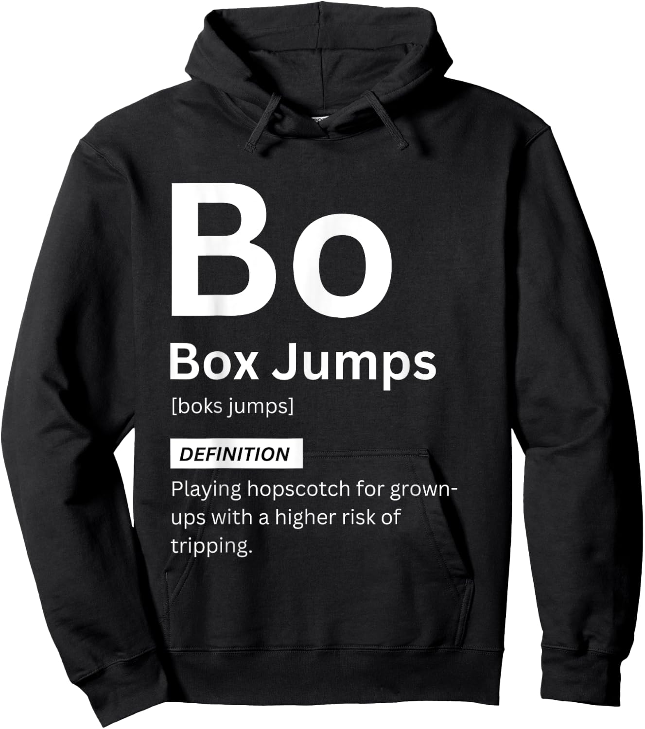 Funny Box Jumps Definition Gym Fitness Motivation Hoodie - Hoodie | Black
