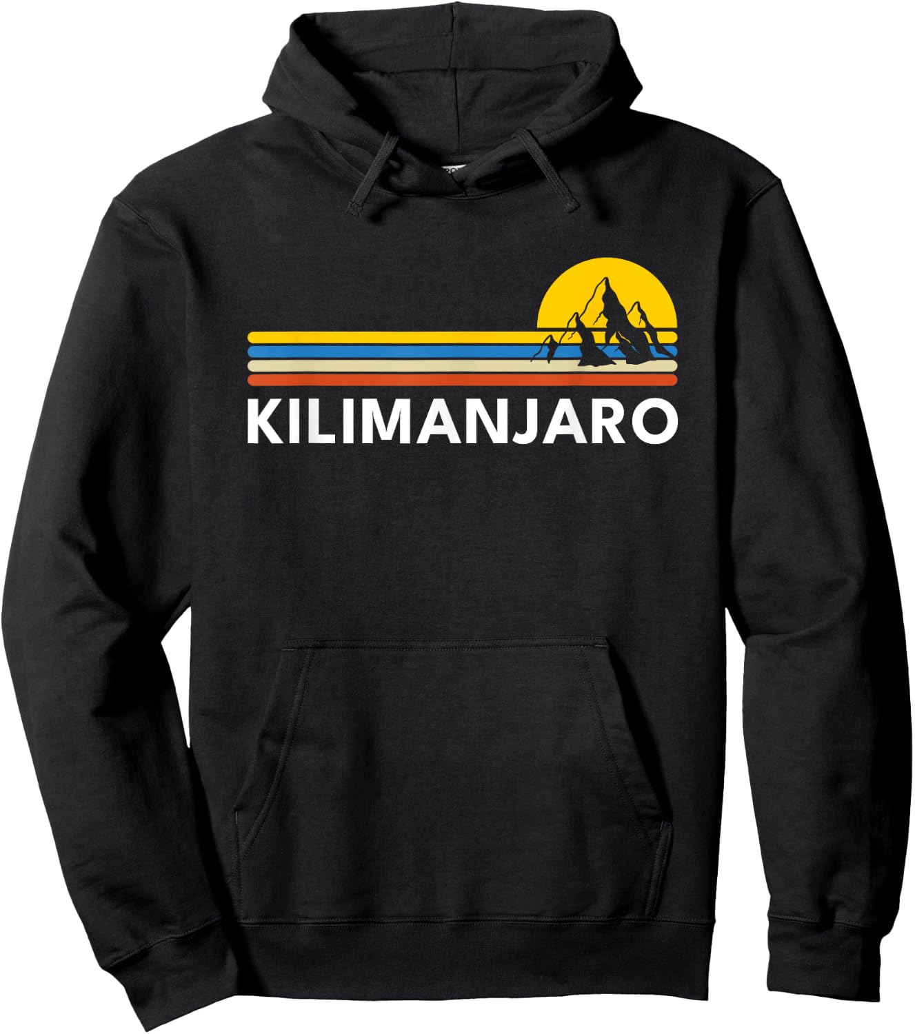 Mt Kilimanjaro Tanzania Souvenirs Retro Vintage Hoodie - Hoodie | Black