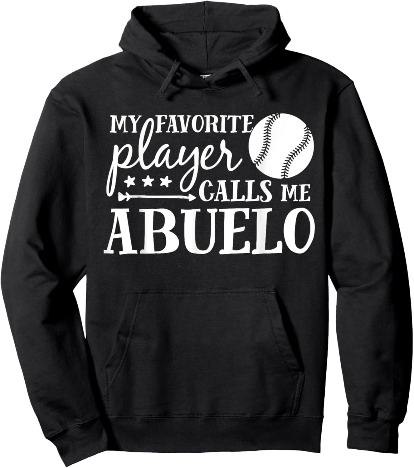 My Favorite Player Calls Me Abuelo Baseball Sport Hoodie - Hoodie | Black