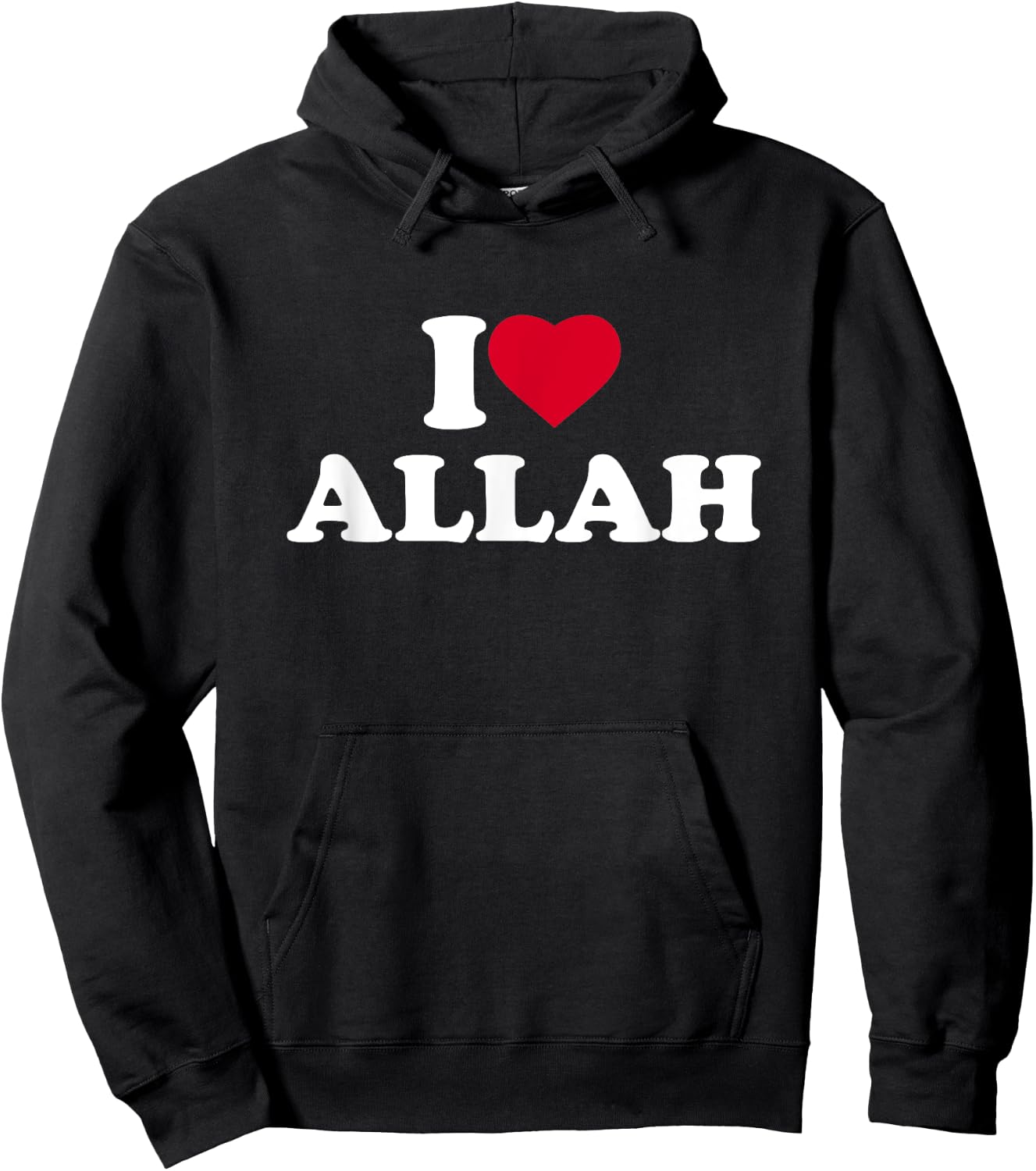 I Love Allah I Heart Allah Lover Muslim Hoodie - Hoodie | Black