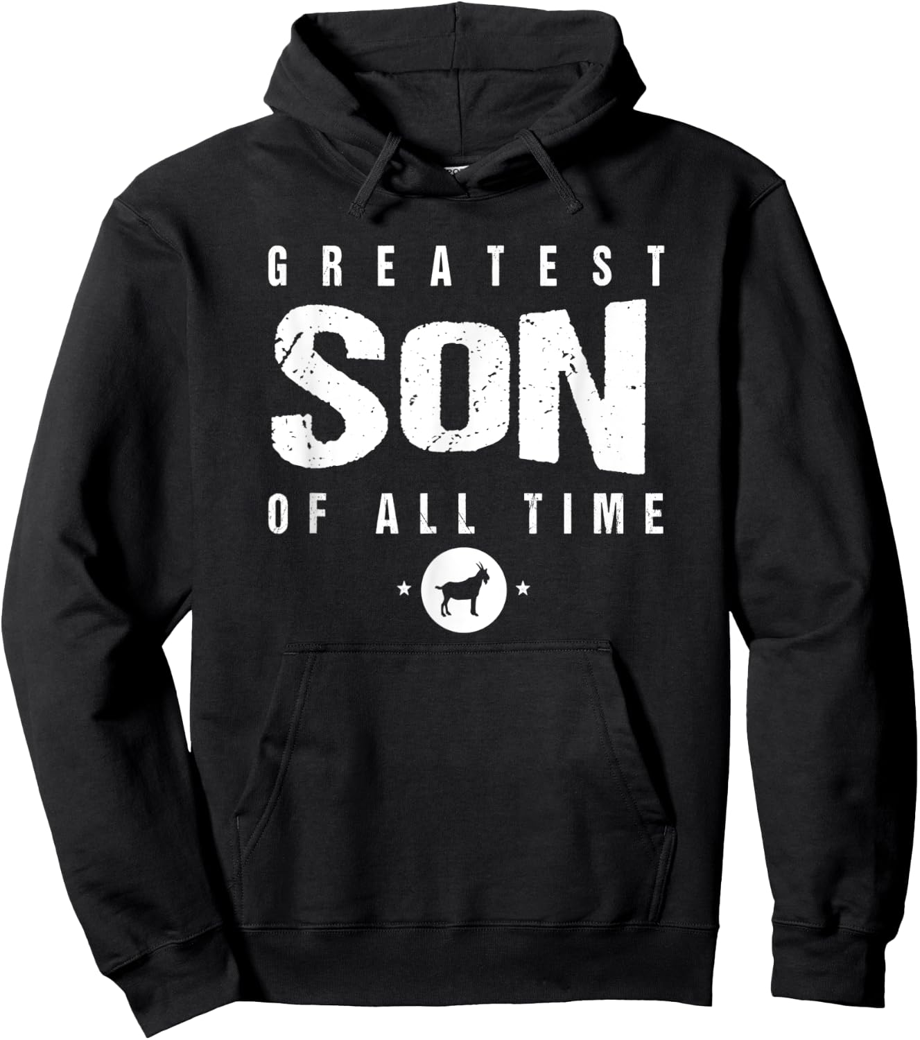 #1 Greatest Son of All Time Gift from Mom Greatest Son Goat Hoodie - Hoodie | Black