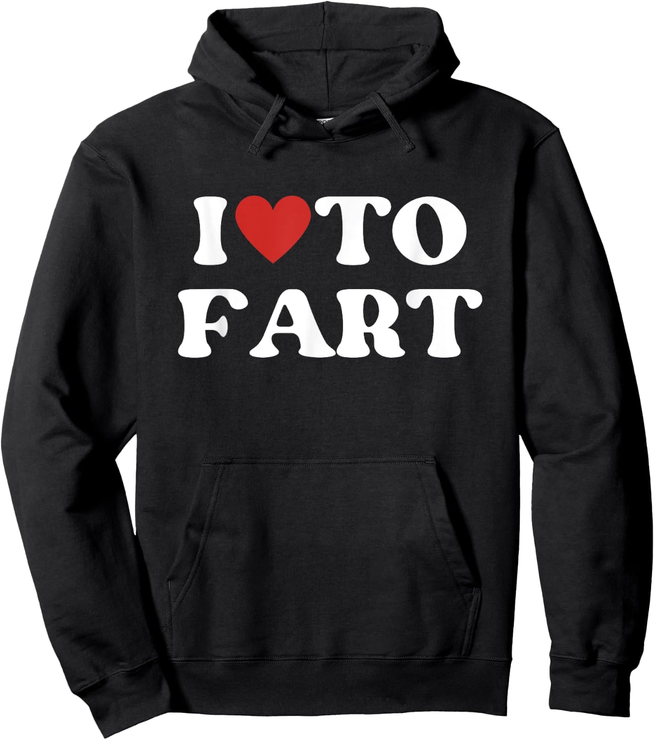I Love To Fart Shirt - Funny Red Heart Love Hoodie - Hoodie | Black