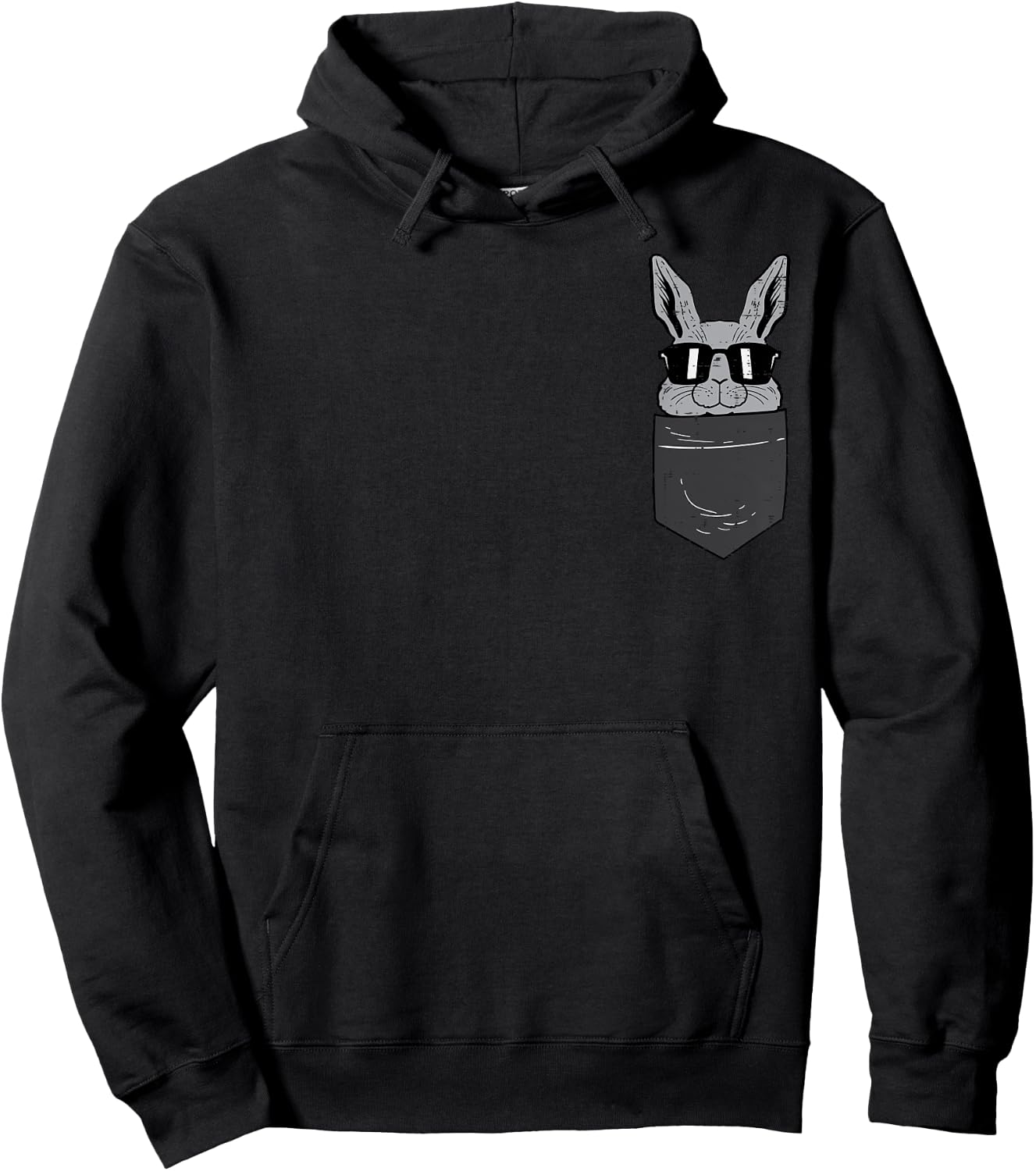 Easter Bunny Rabbit Sunglasses Pocket Cool Men Women Kids Hoodie - Hoodie | Black