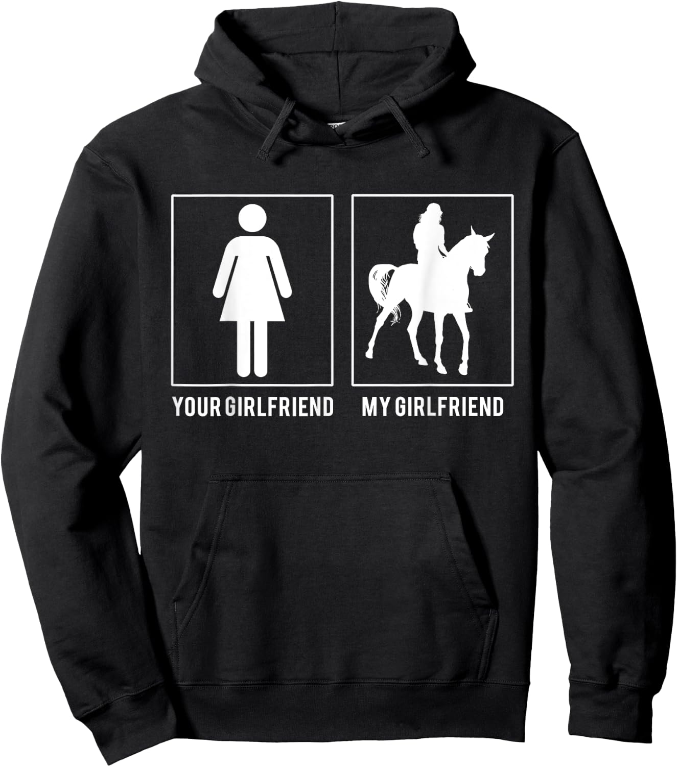 Horse Riding - Your - My Girlfriend Hoodie - Hoodie | Black
