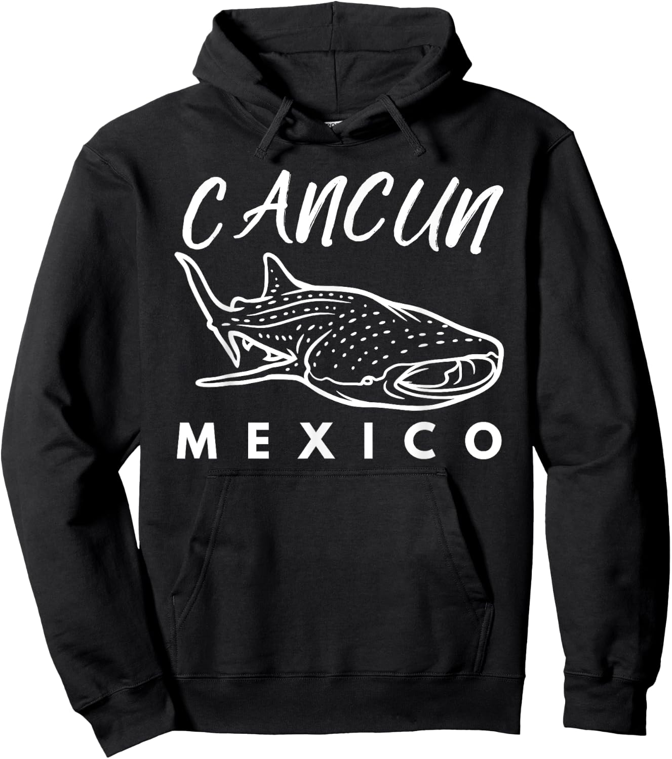 Whale Shark CANCUN MEXICO Family Trip Vacation Matching Sea Hoodie - Hoodie | Black