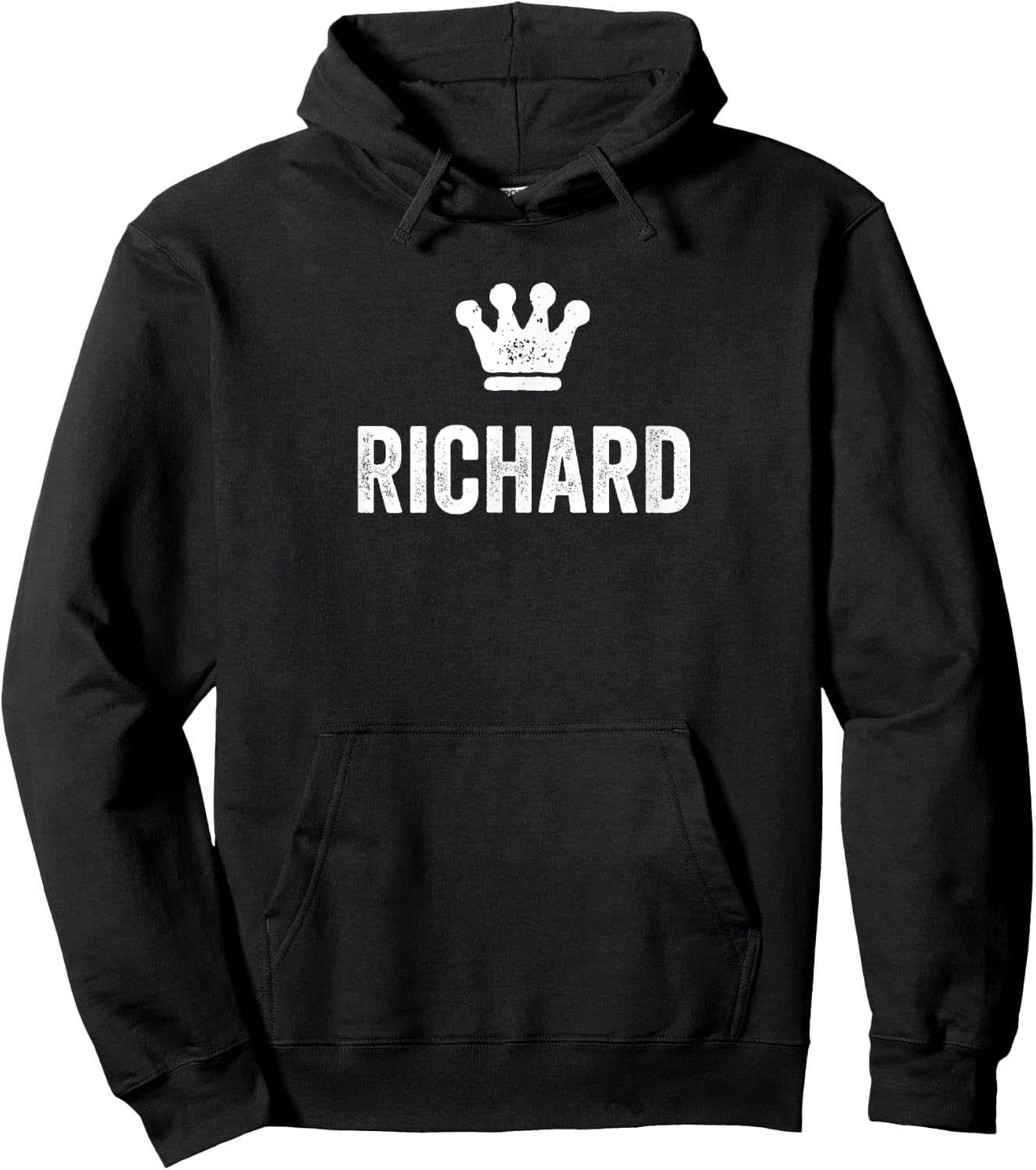 Richard the King / Crown & Name Design / Men Called Richard Hoodie - Hoodie | Black