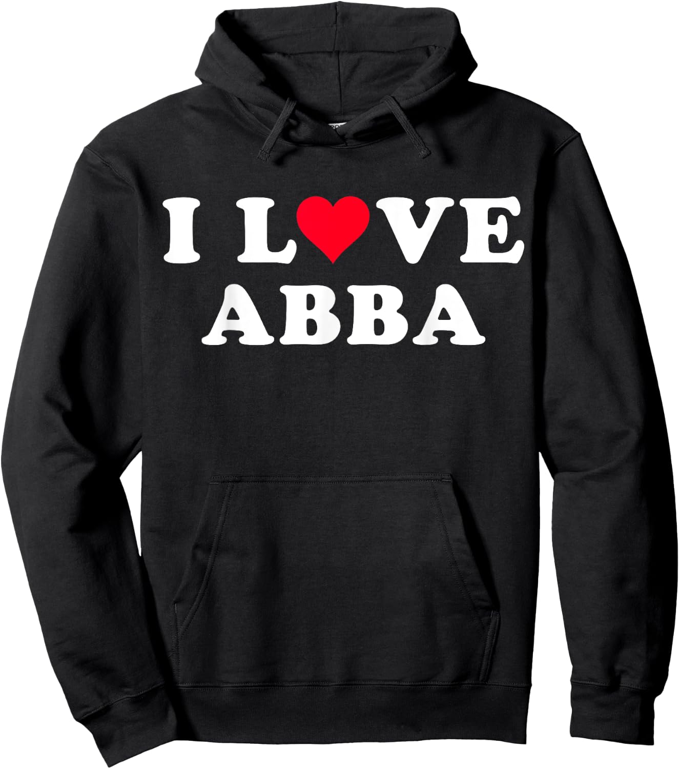 I Love Abba Matching Girlfriend & Boyfriend Abba Name Hoodie - Hoodie | Black