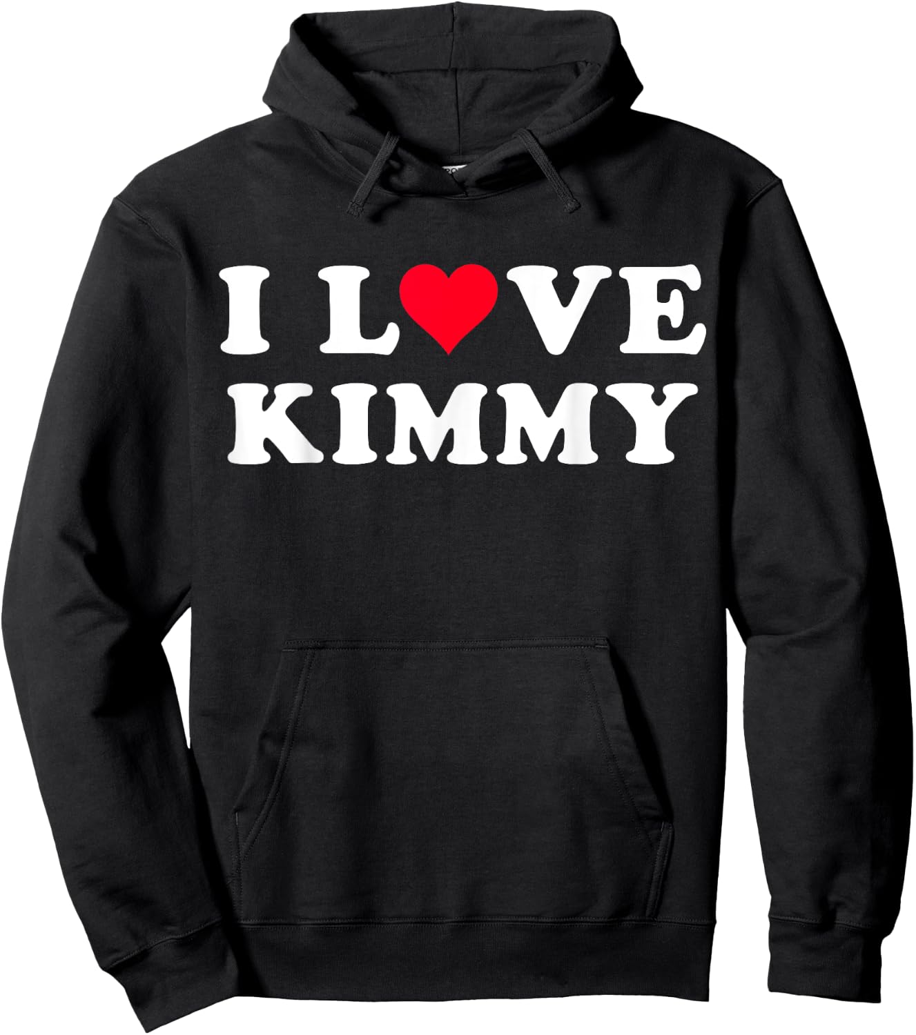 I Love Kimmy Matching Girlfriend & Boyfriend Kimmy Name Hoodie - Hoodie | Black