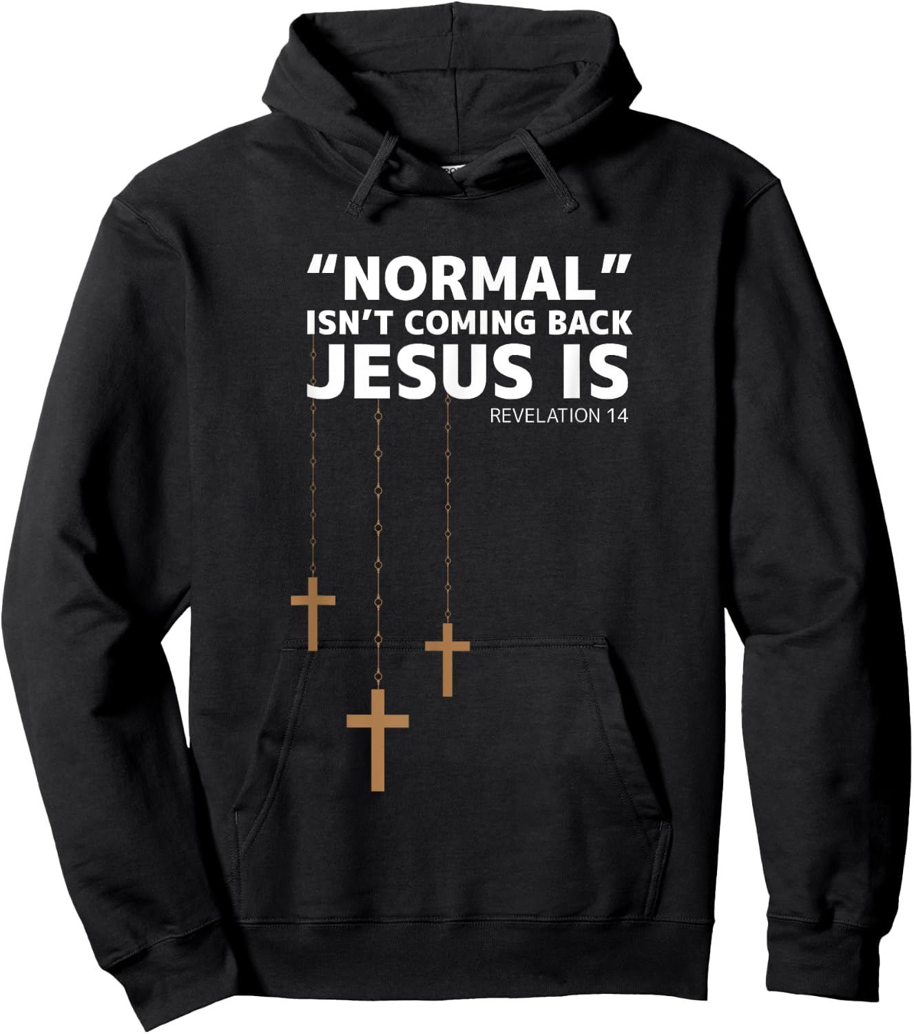 Normal Isn't Coming Back Jesus Is Christian Christianity Hoodie - Hoodie | Black