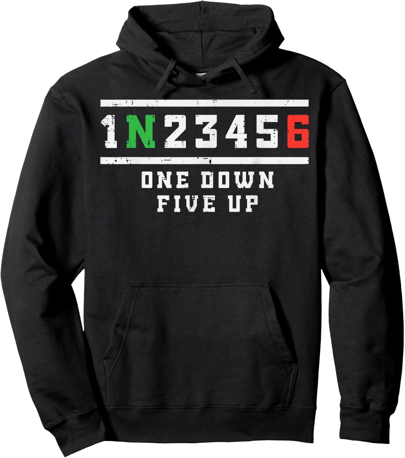 Motorcycle Gear Shift One Down Five Up Biker Men Women Kids Hoodie - Hoodie | Black