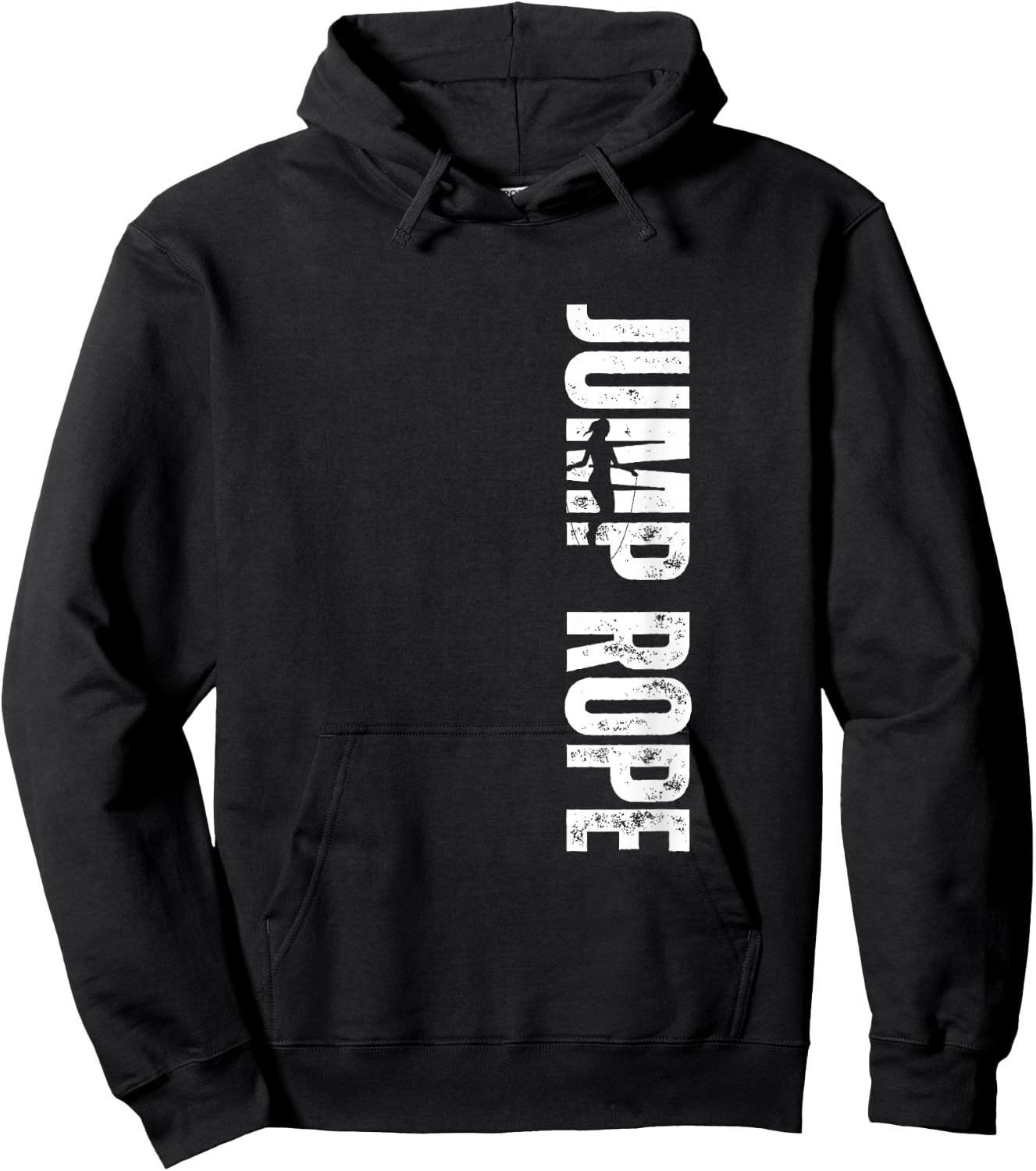 Jump Rope Vintage Distressed Jumping Rope Hoodie - Hoodie | Black