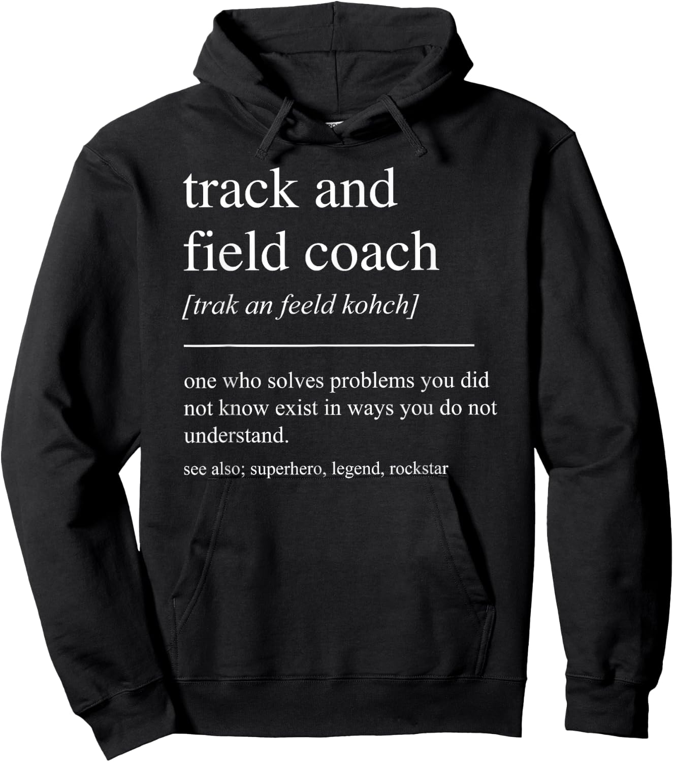 Funny Track And Field Coach Definition Retirement Men Women Hoodie - Hoodie | Black