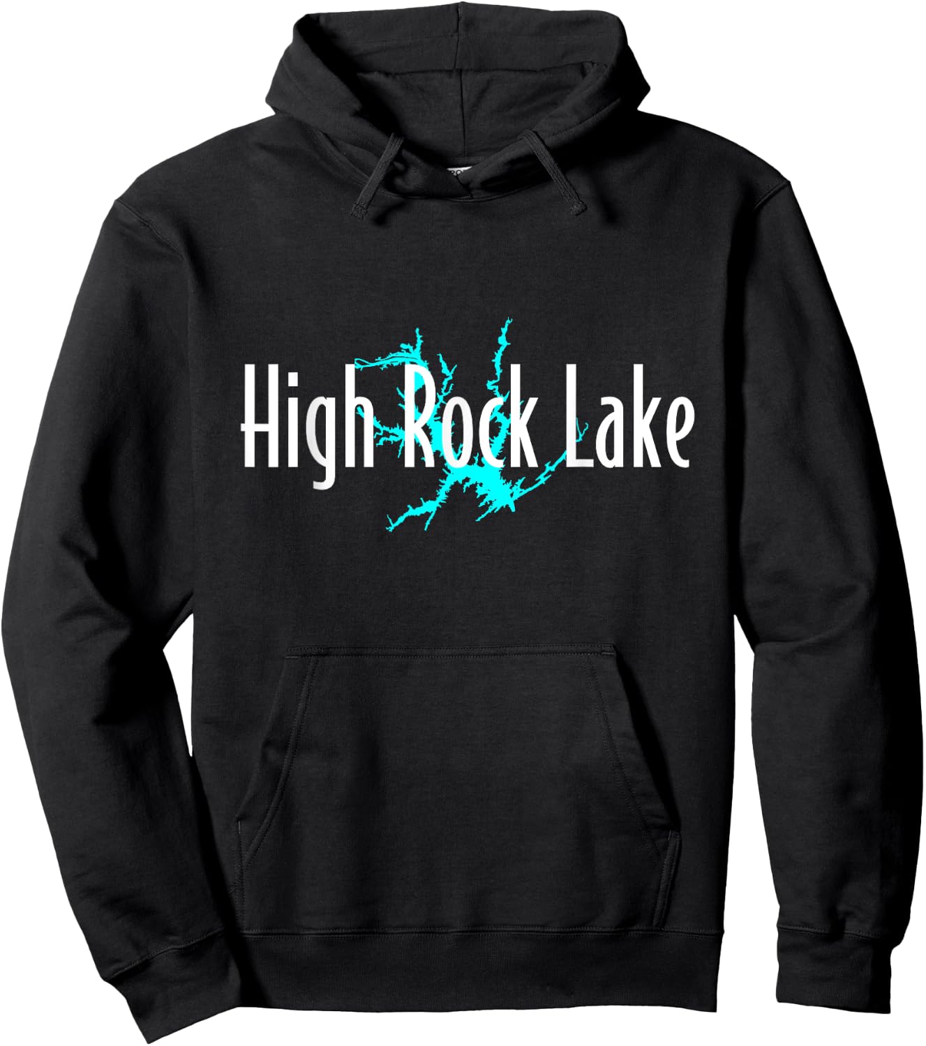 Minimalist High Rock Lake - North Carolina Hoodie - Hoodie | Black