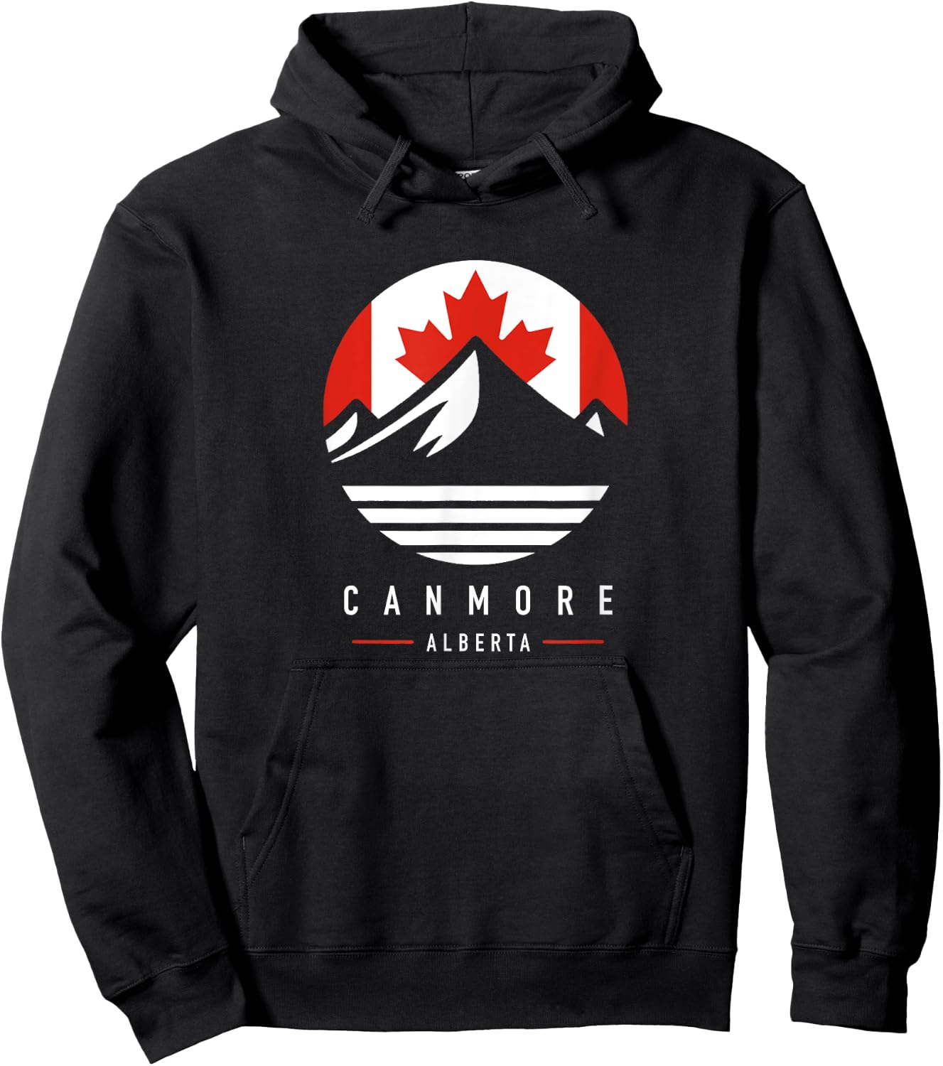 Canmore Alberta | Canmore Canada Mountains Hoodie - Hoodie | Black