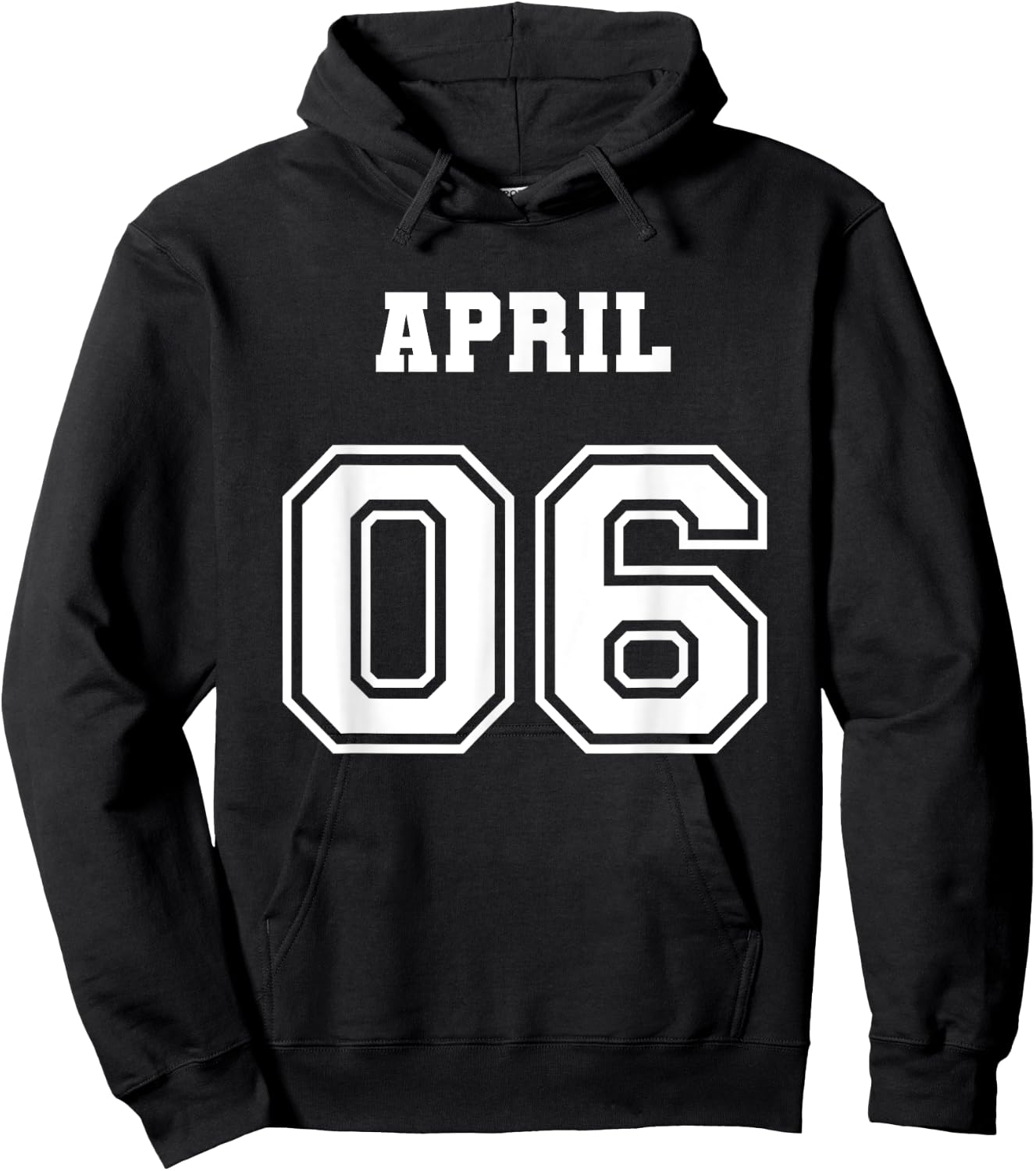 4/6 April 6 Birthday Wedding Graduation Event Jersey Date Hoodie - Hoodie | Black