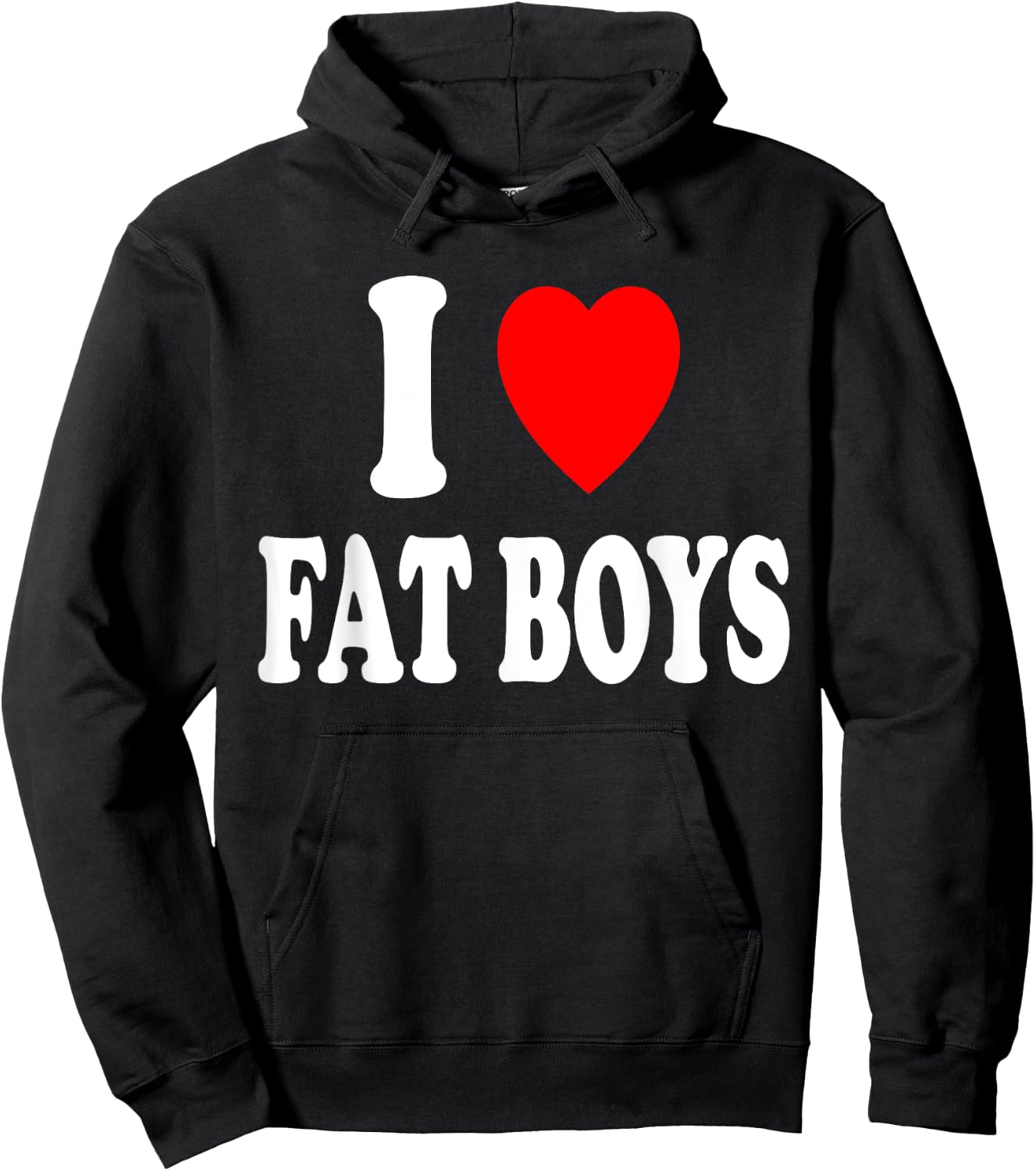 I Heart (Love) Fat Boys Attraction Chubby Chaser Hoodie - Hoodie | Black