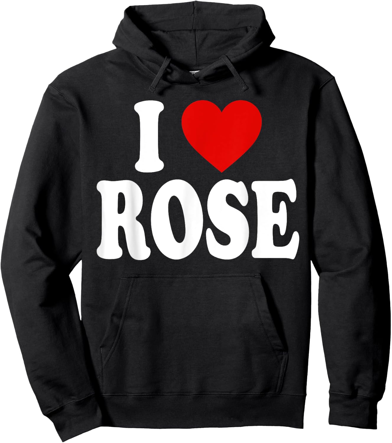 I Heart Love Rose Hoodie - Hoodie | Black