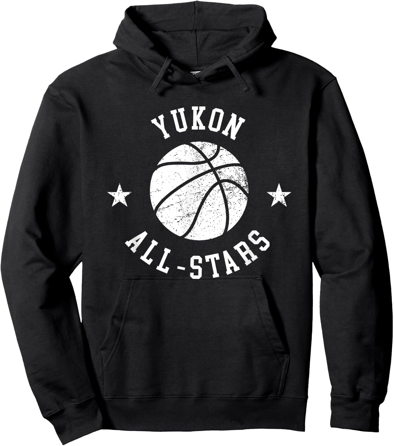 Yukon Vintage All-Stars Retro 80s Basketball Hoodie - Hoodie | Black