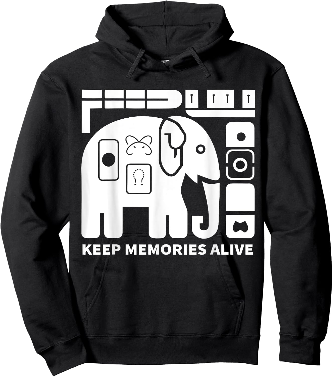Keep Memories Alive Elephant Alzheimer's Awareness Purple Hoodie - Hoodie | Black