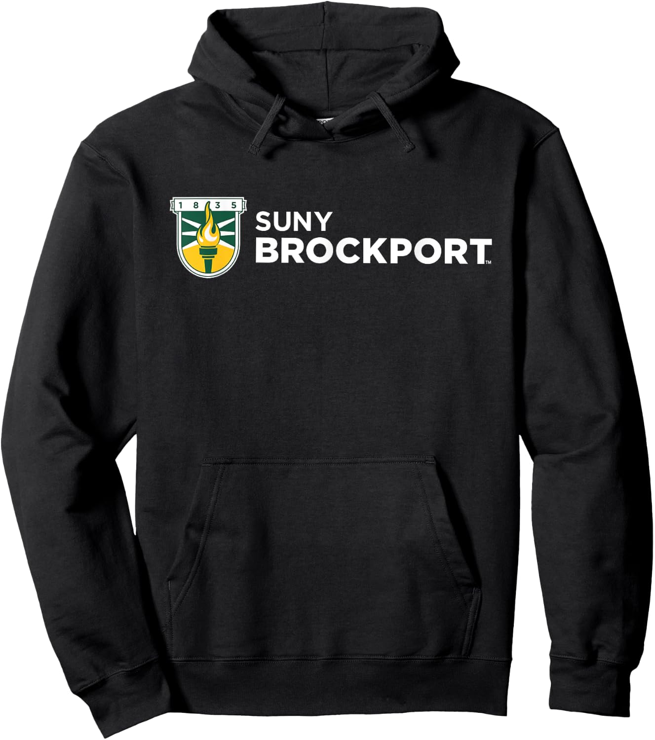 SUNY Brockport Golden Eagles Torch Logo Hoodie - Hoodie | Black