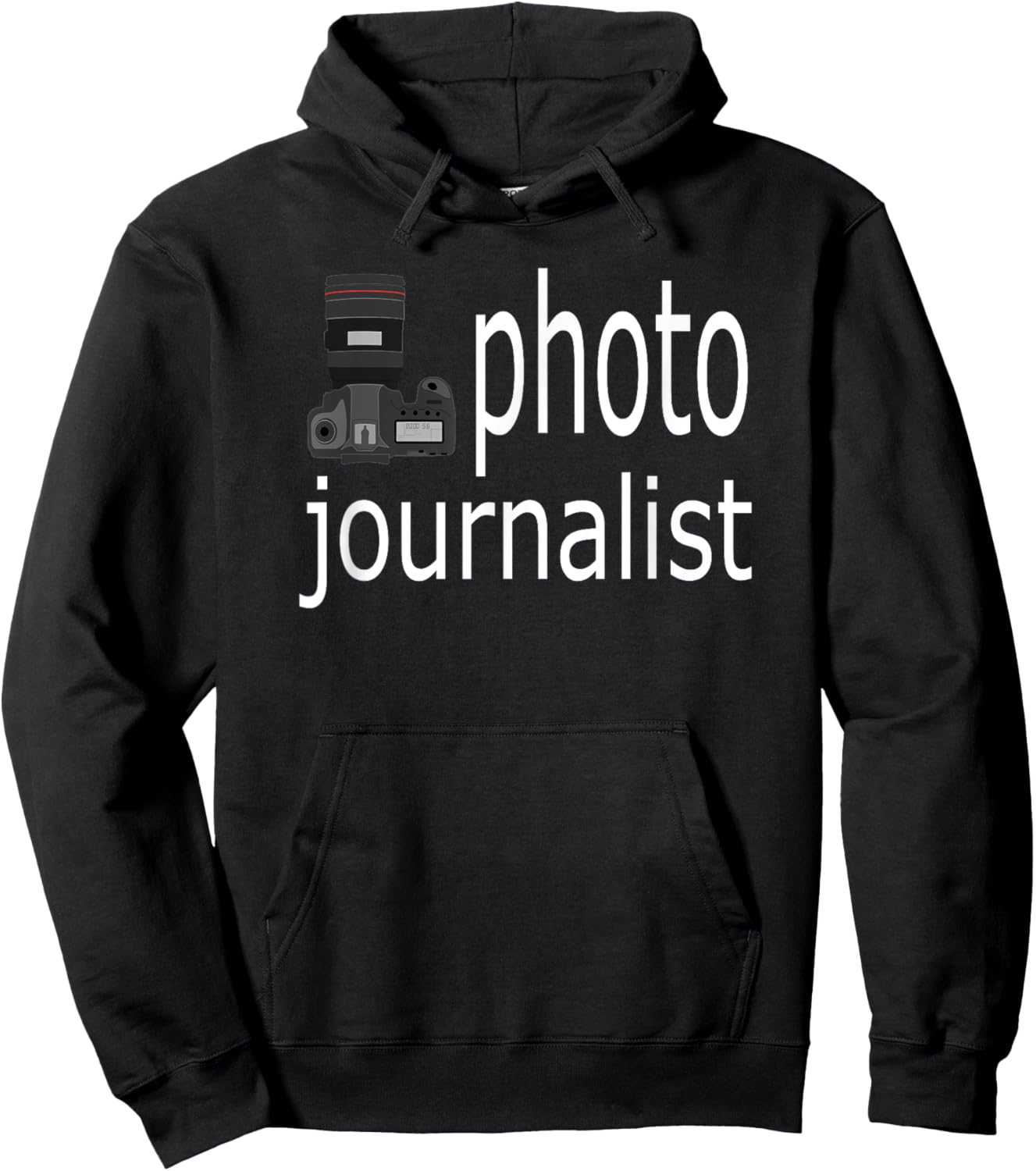 Photo Journalist Camera Hoodie - Hoodie | Black