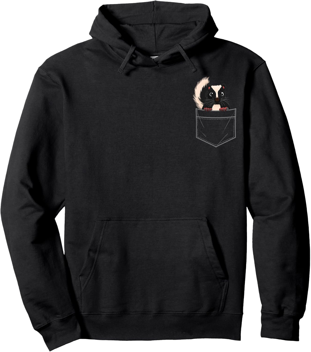 Cute Skunk Design Women Kids Zoo Animal Skunk Lover Hoodie - Hoodie | Black