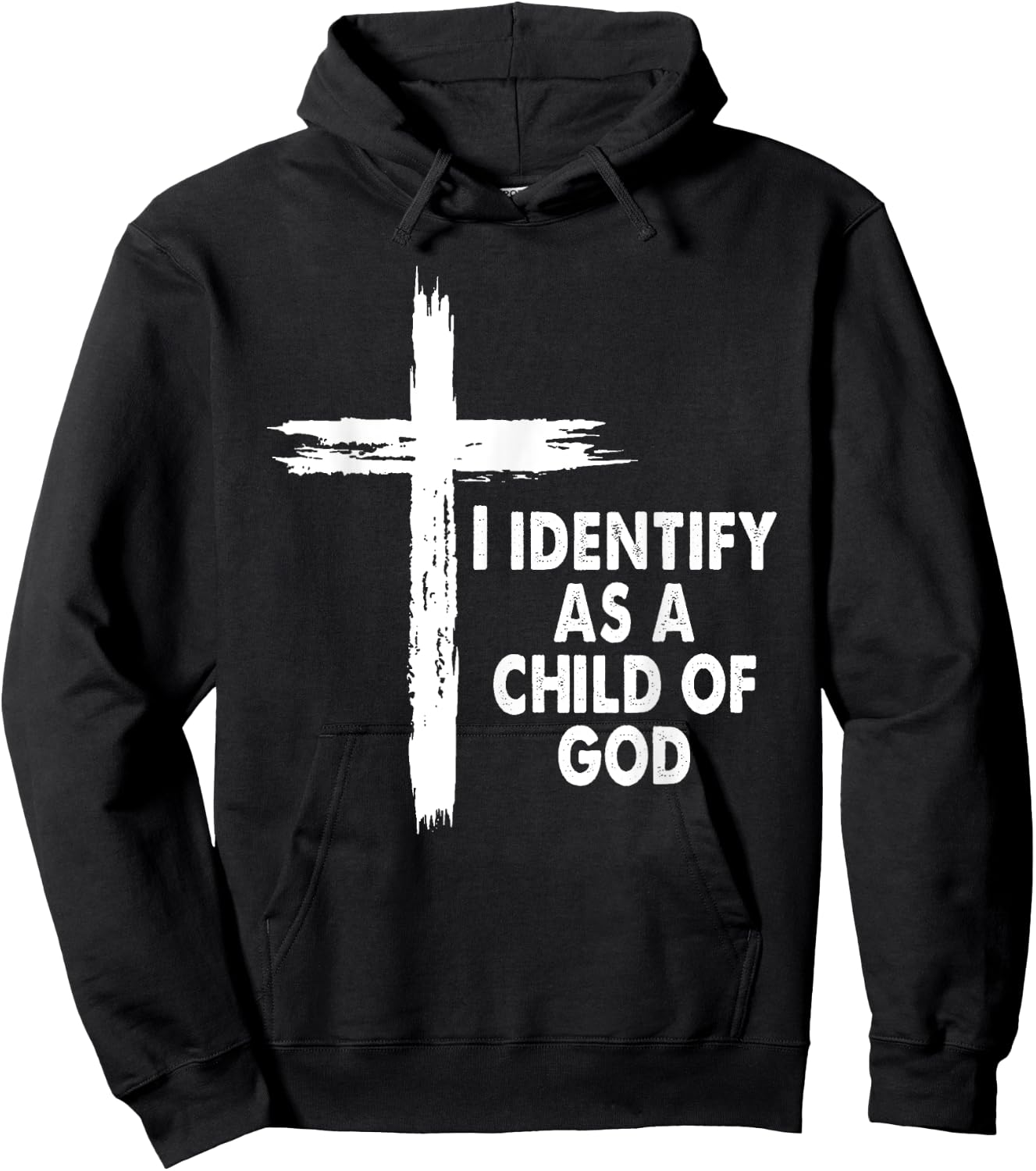 I Identify As A Child Of God Cross Religious God Bible Hoodie - Hoodie | Black