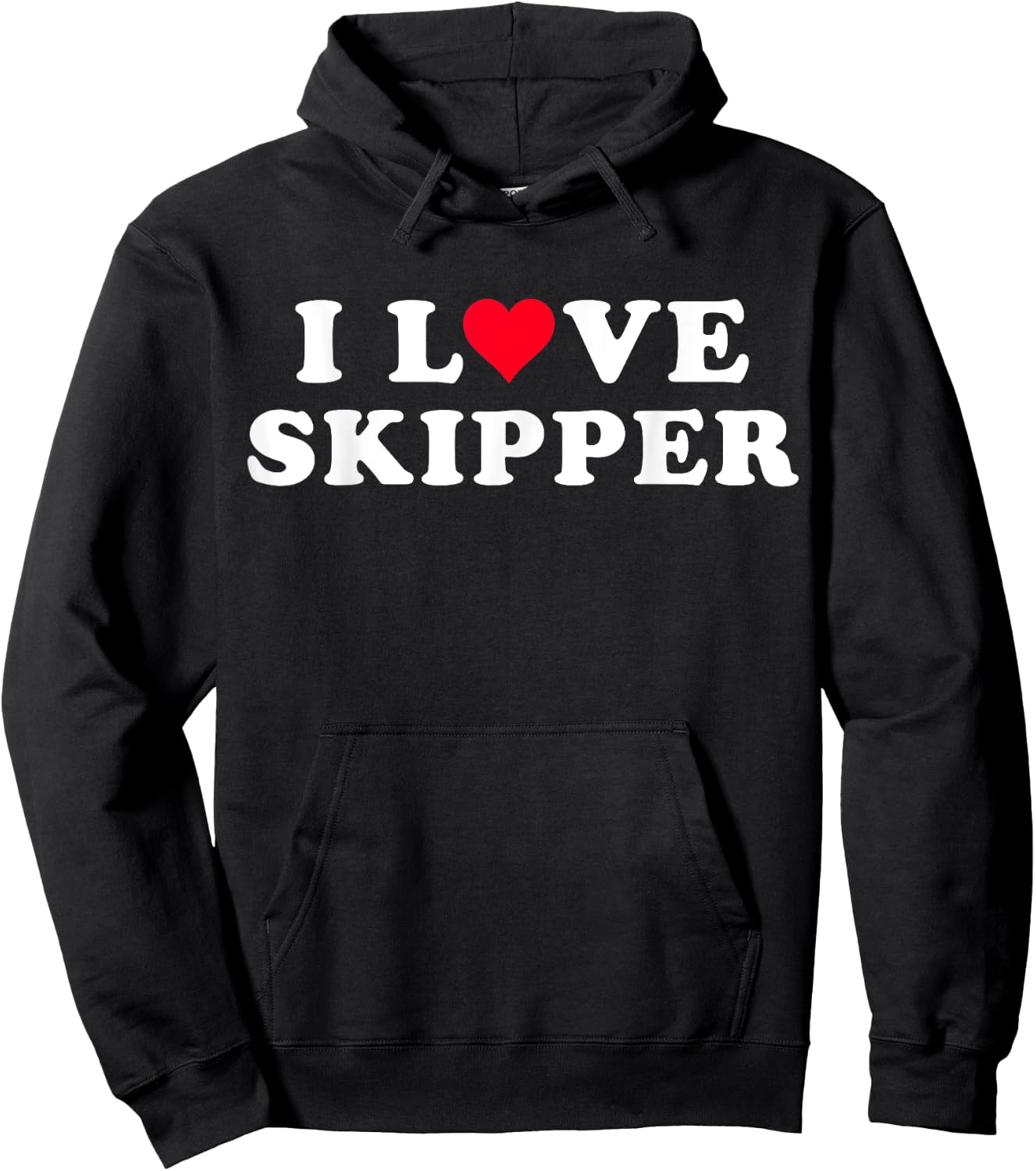 I Love Skipper Matching Girlfriend & Boyfriend Skipper Name Hoodie - Hoodie | Black
