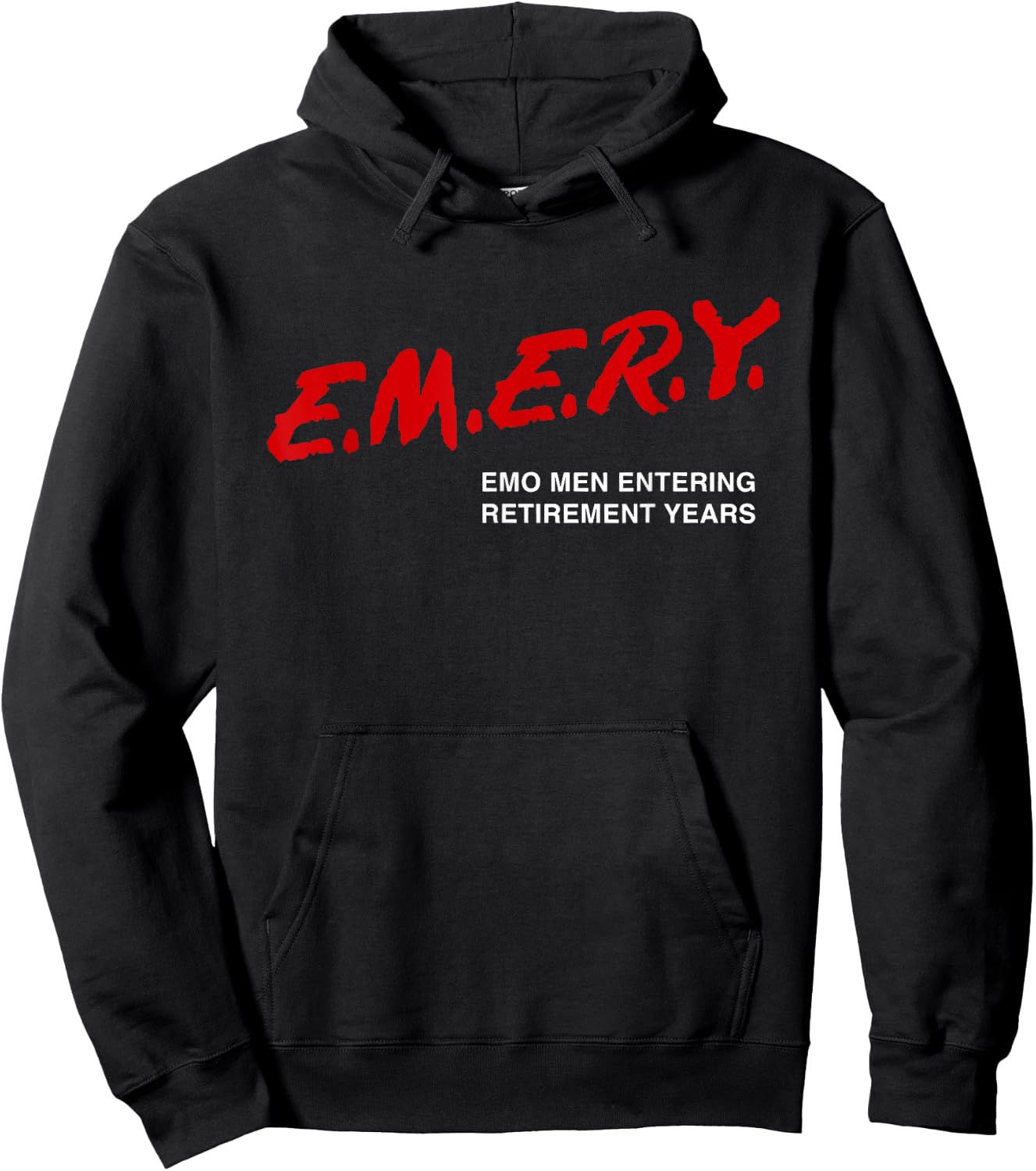 Emo Men Entering Retirement Years Funny Apparel Hoodie - Hoodie | Black