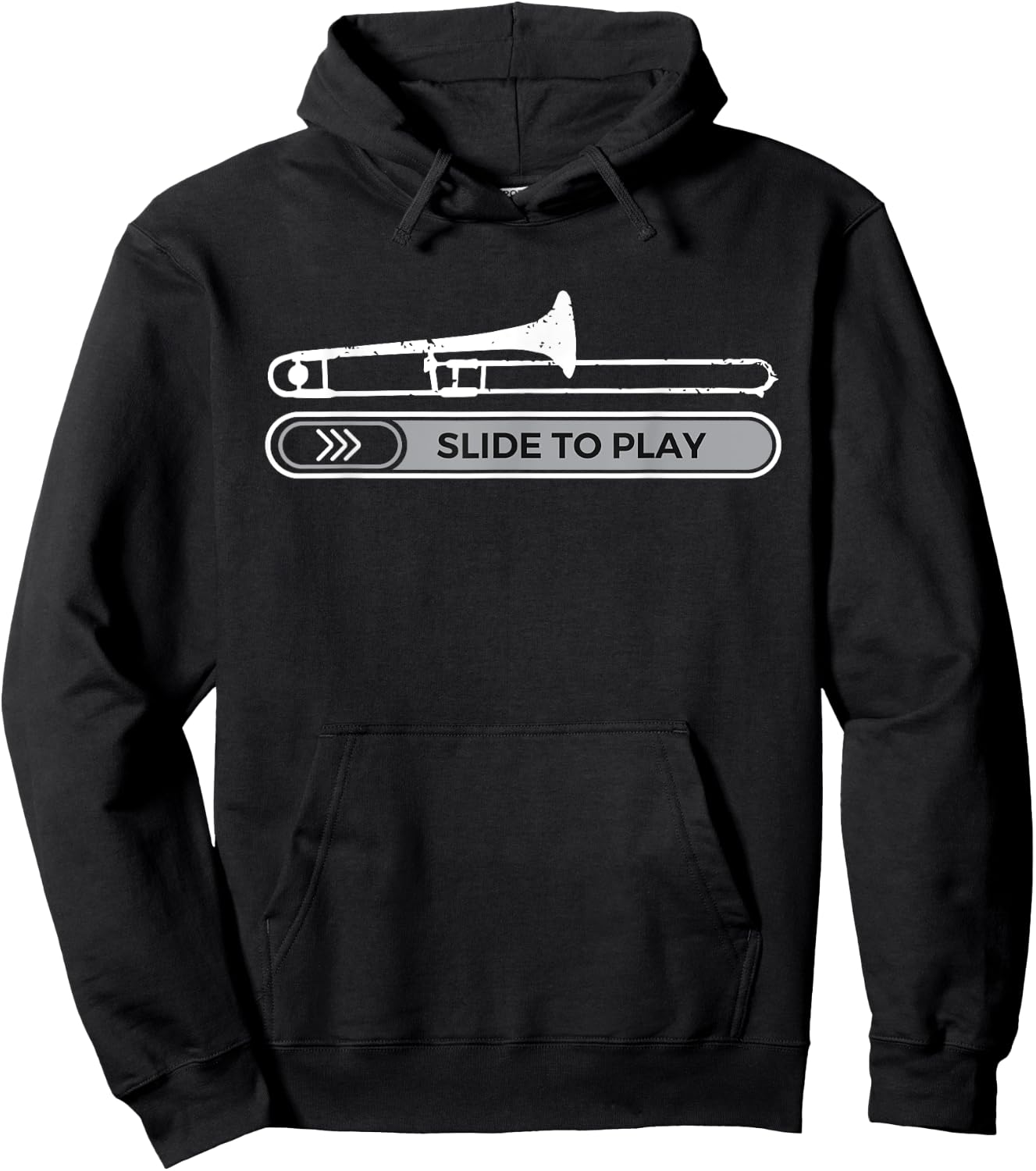 Slide To Play - Trombonist Trombone Player Marching Band Hoodie - Hoodie | Black